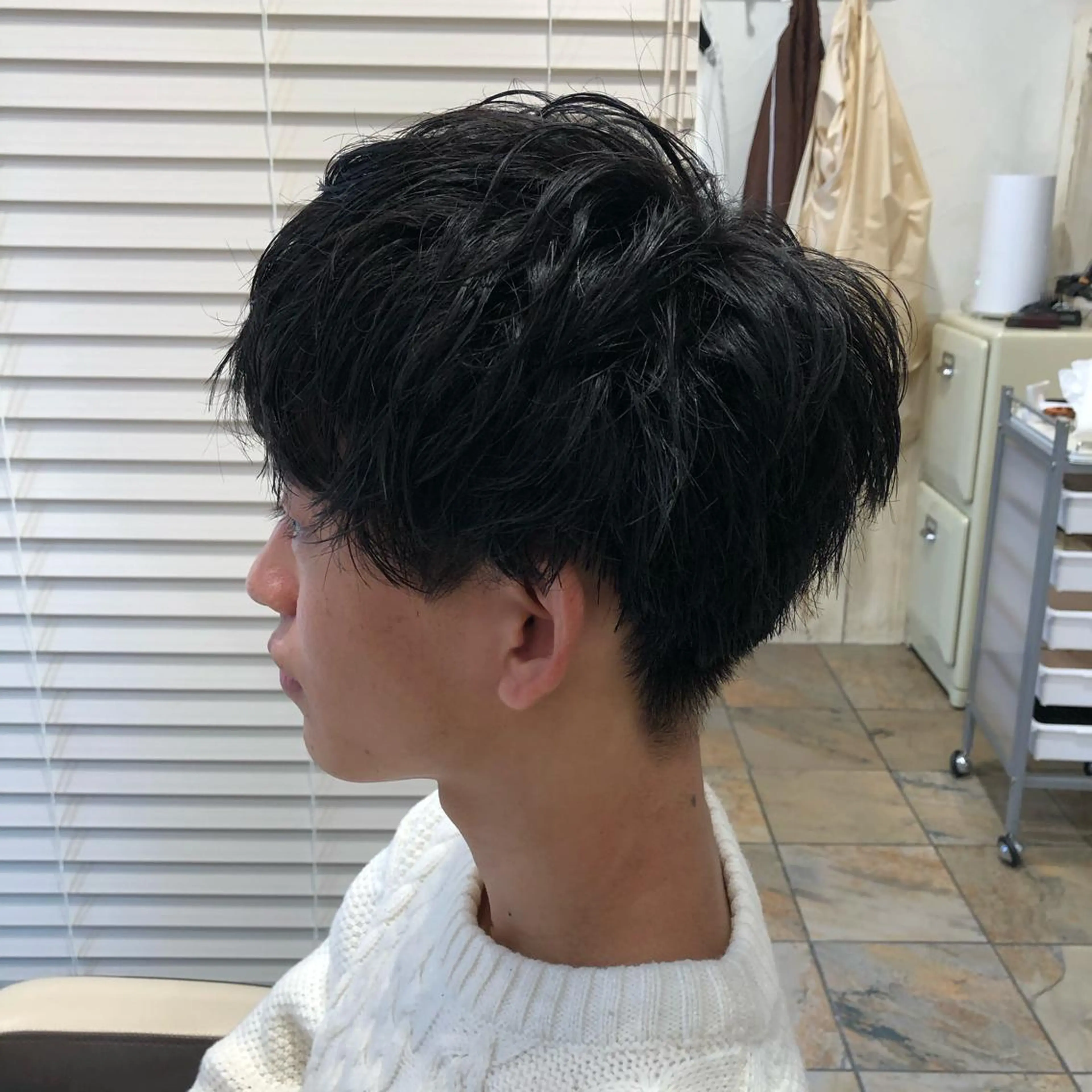 ショート カラー パーマ メンズ メンズサロン💈 吉岡陽【中野】のヘアスタイル