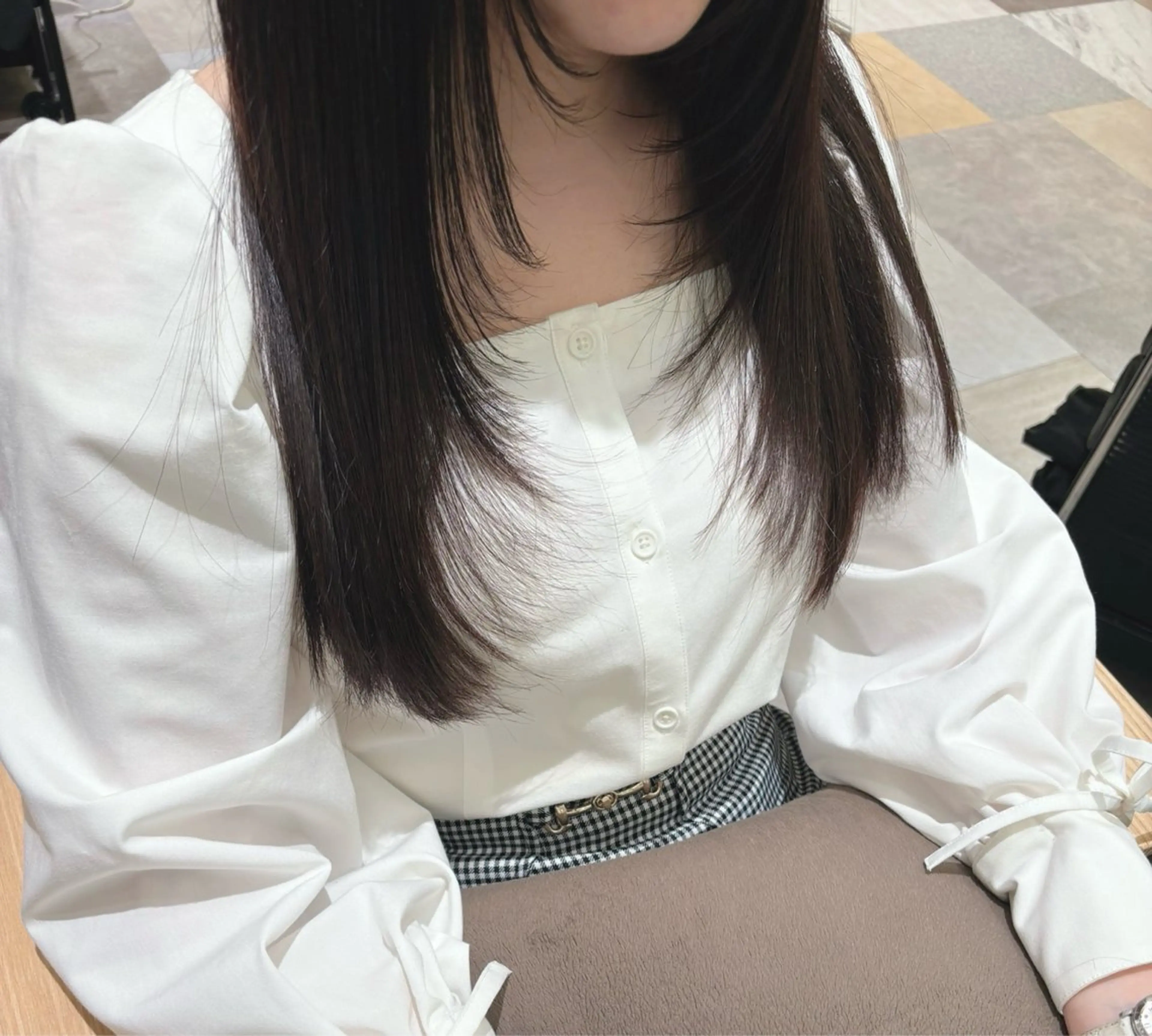 ロング 顔まわりレイヤー レイヤーカット 横浜似合わせ顔まわり カット/長谷川のヘアスタイル