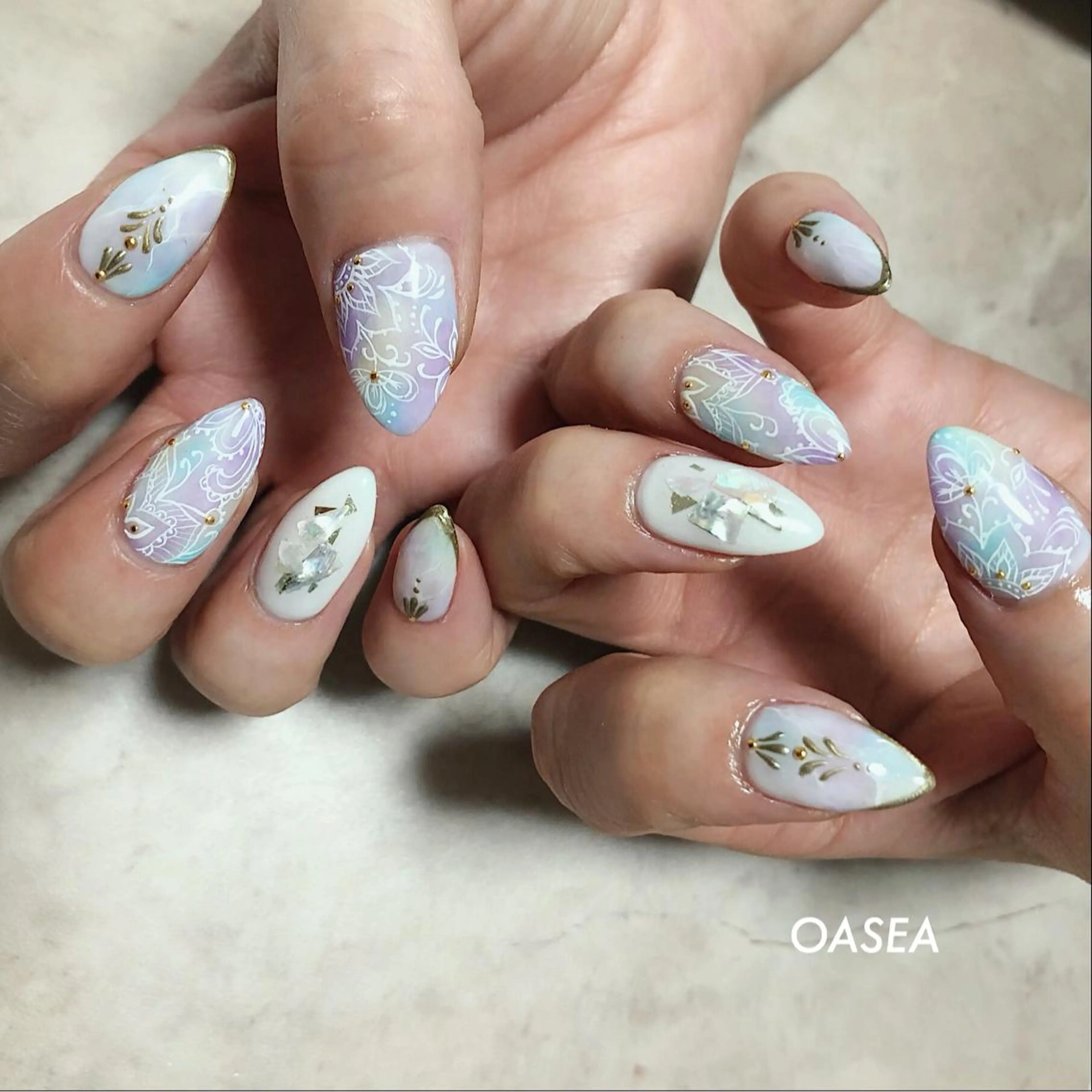 ネイル ハンドネイル 🌞💜 KAORI 🌴のネイルデザイン