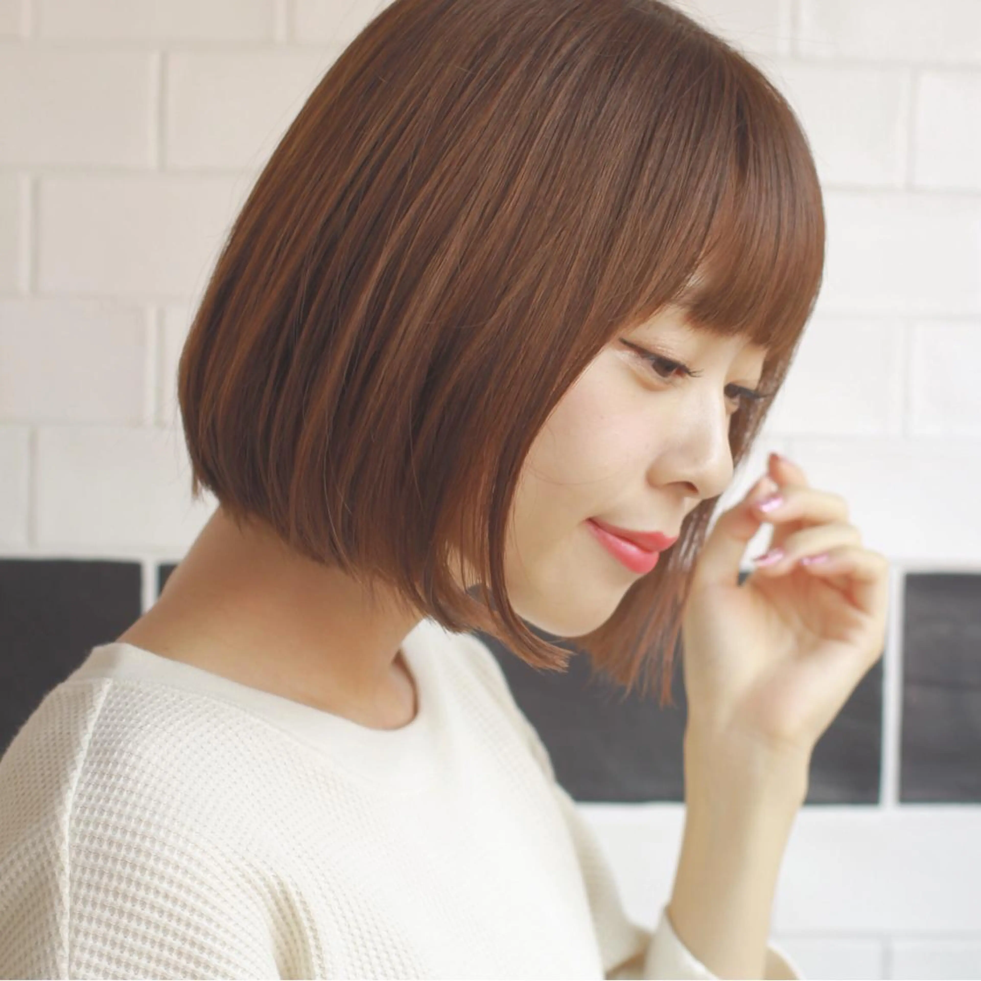 ショート カラー ボブ カット トリートメント レイヤー／髪質改善／ 銀座／CHIEのヘアスタイル
