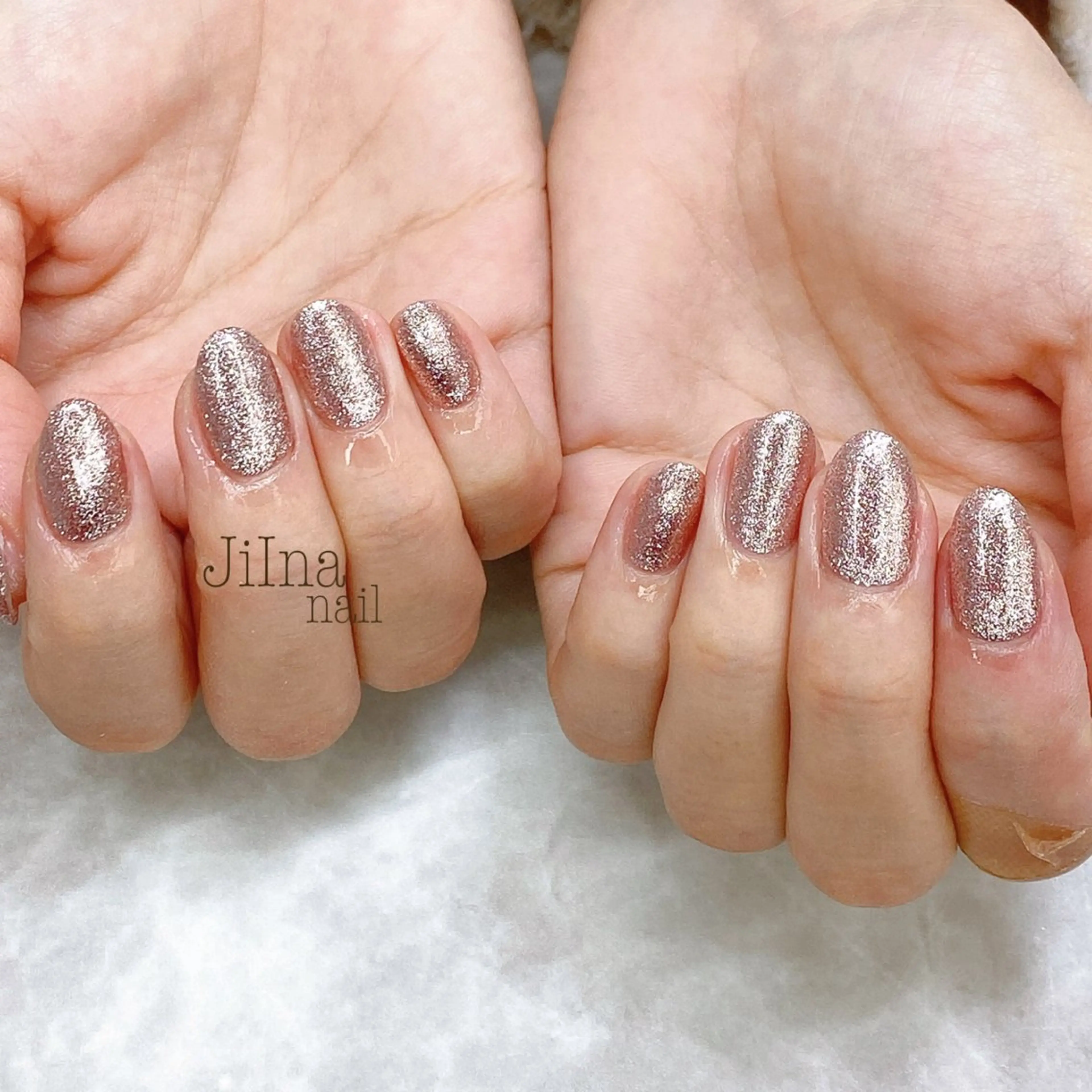ネイル ラメ(グリッター) ワンカラーネイル JiIna nailのネイルデザイン