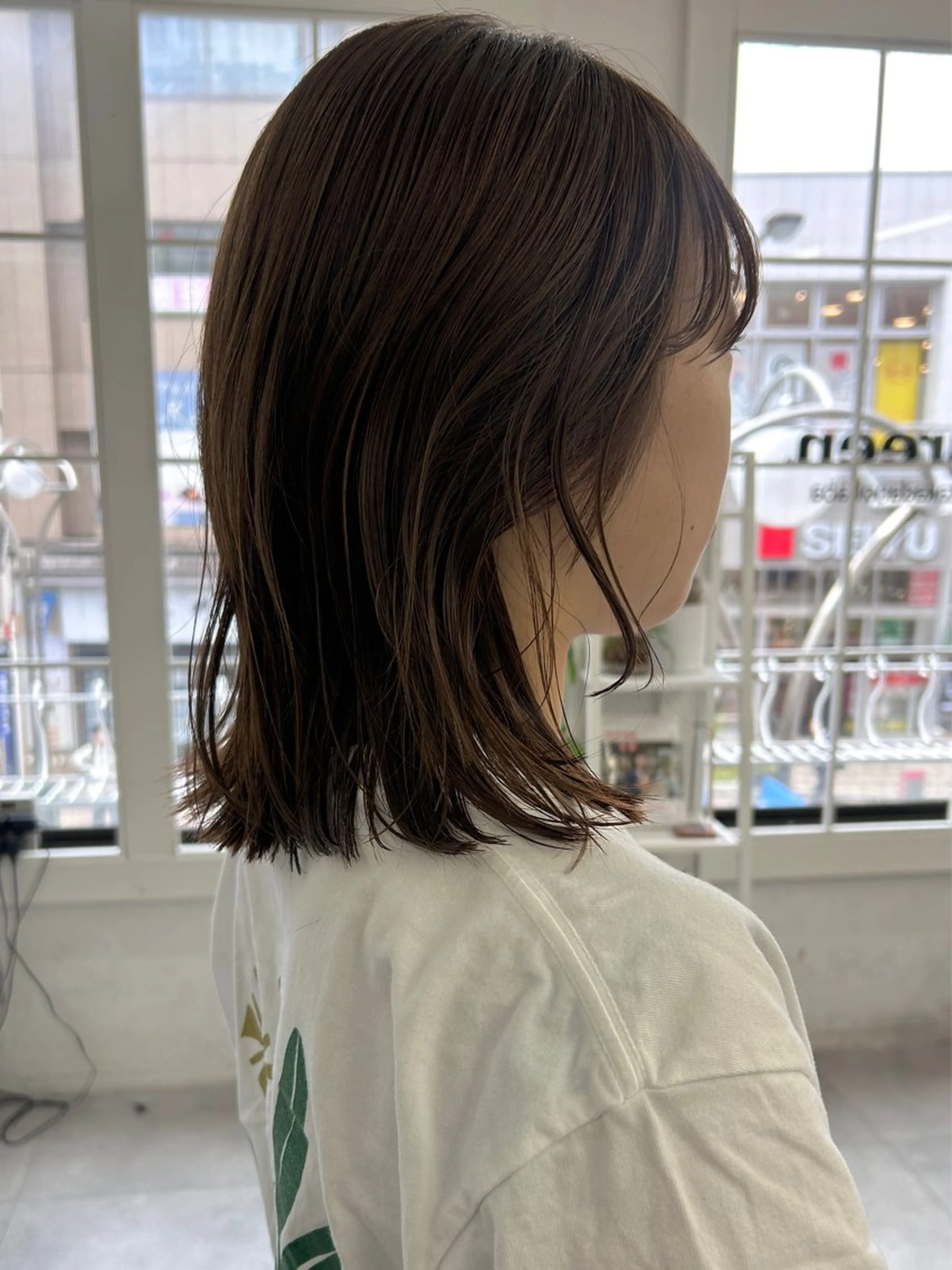 ミディアム カラー カット ヘアカラー レイヤーボブ/ 艶カラー/サナ🌼のヘアスタイル