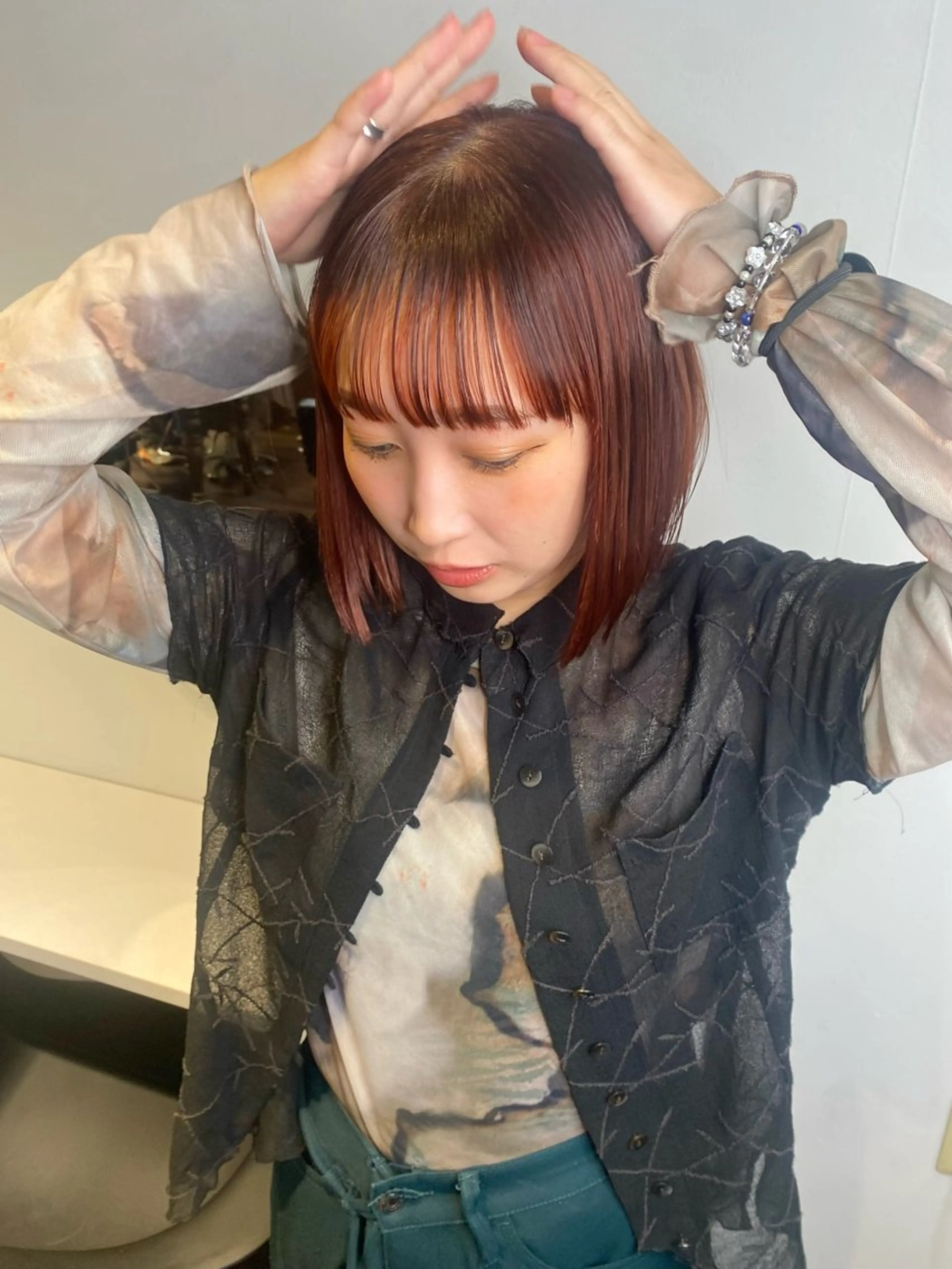ミディアム カラー 透明感カラー/レイヤ ー🌙Honokaのヘアスタイル