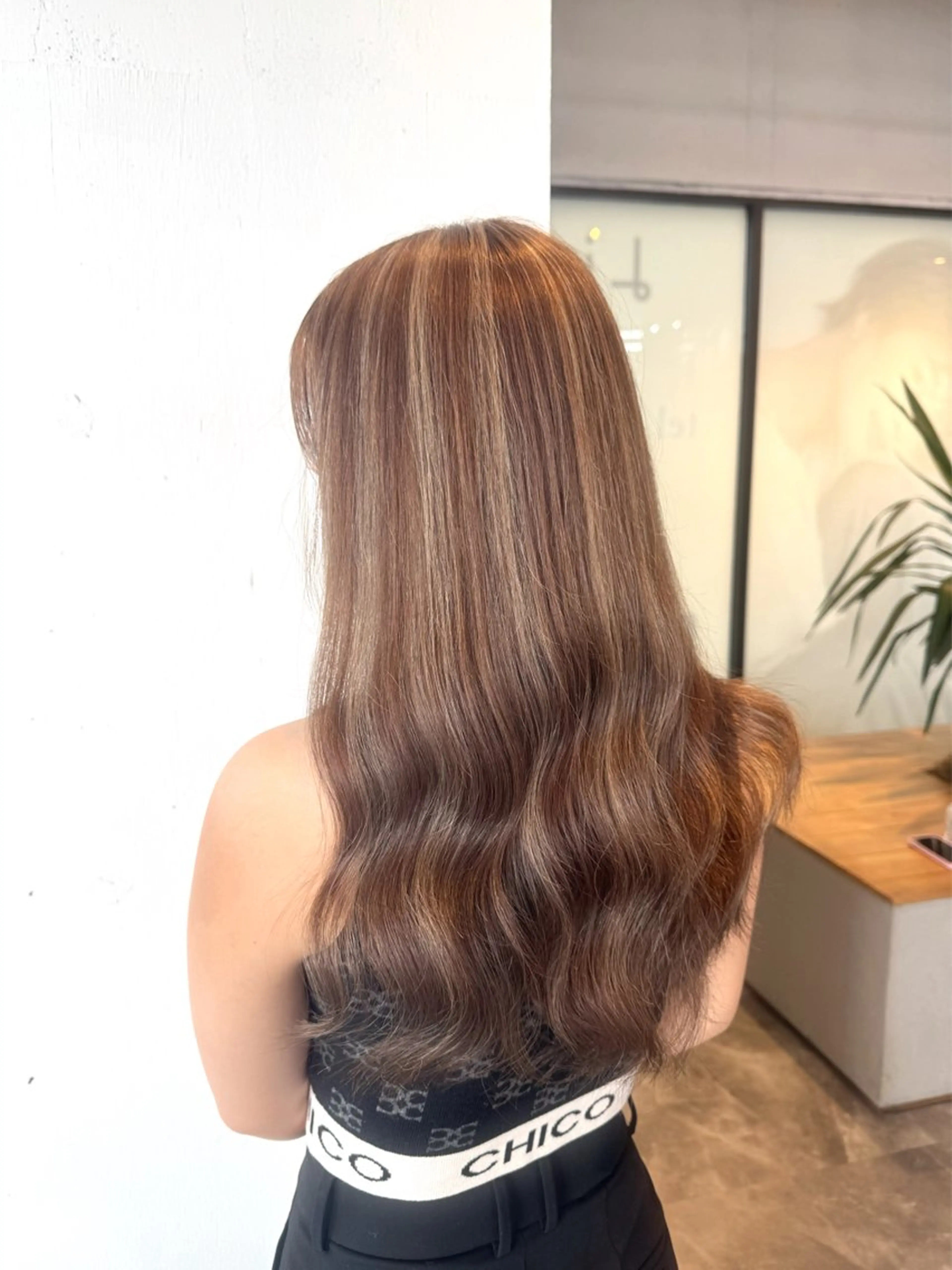 ロング カラー 蓮田 好良のヘアスタイル