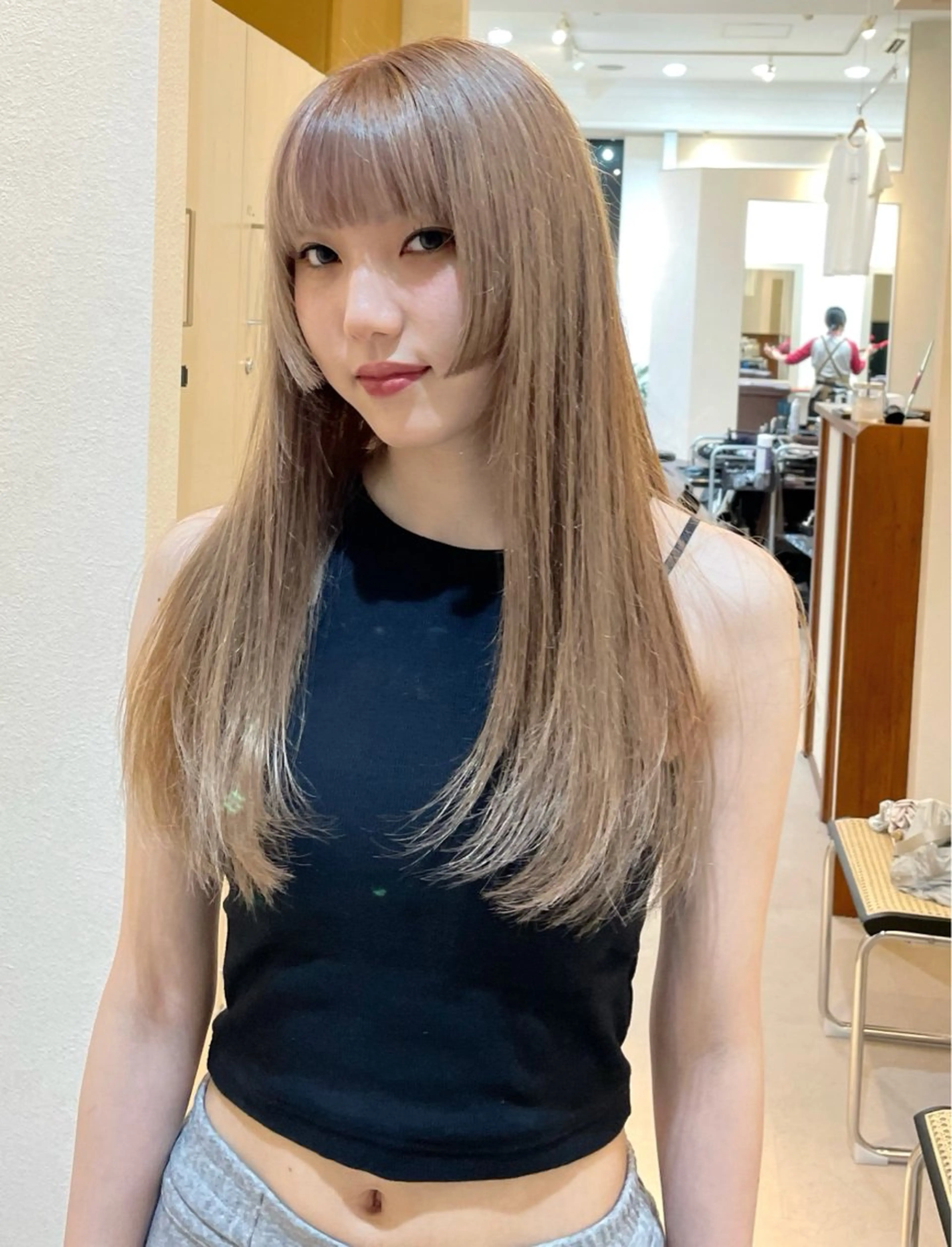 ロング カット ヘアカラー トリートメント KAZU keshiki大名のヘアスタイル