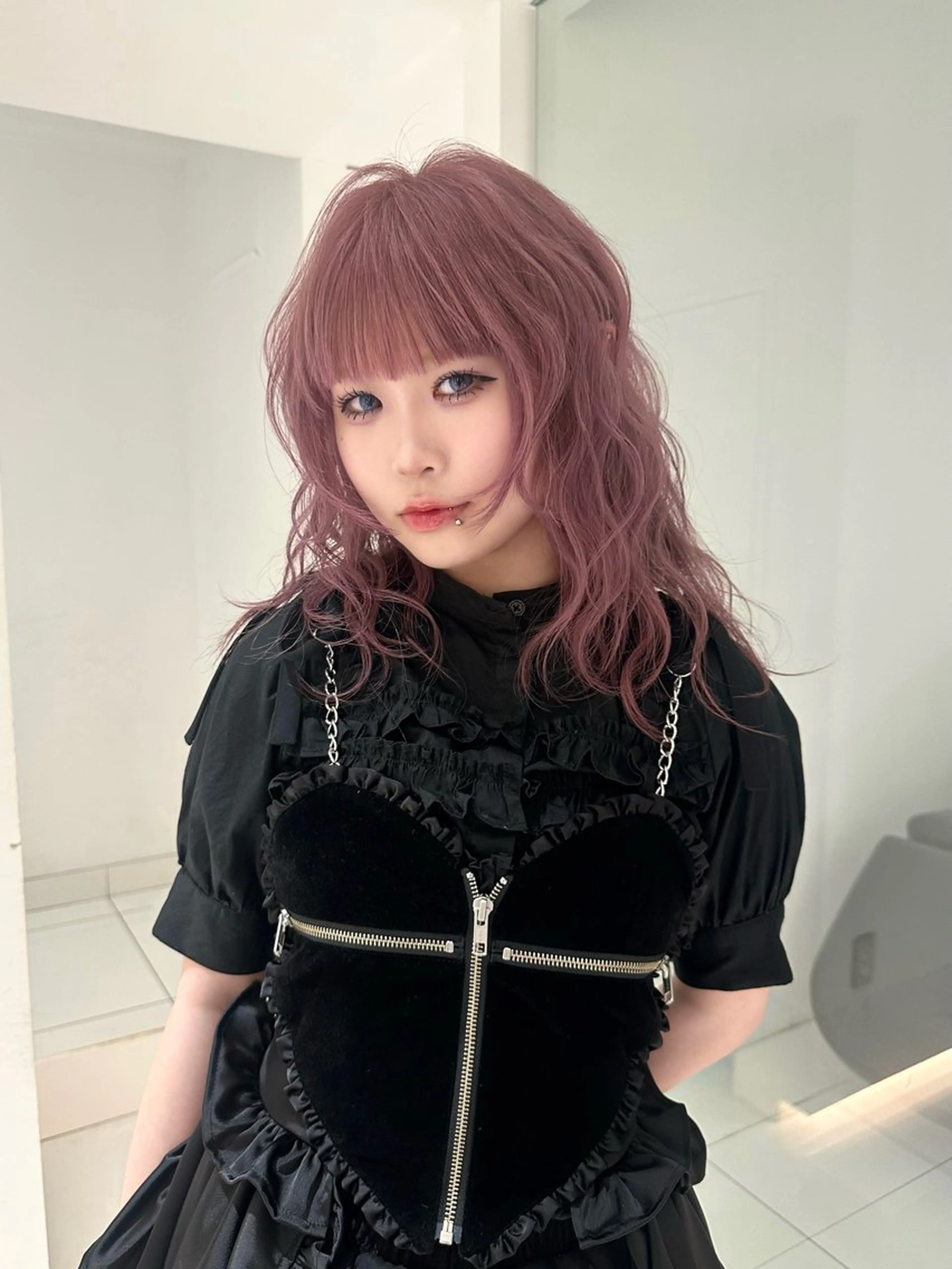 ロング カラー ブリーチ ピンクカラー keen吉祥寺所属・ハッシュカット ✦·.⋆  SAYAのヘアスタイル