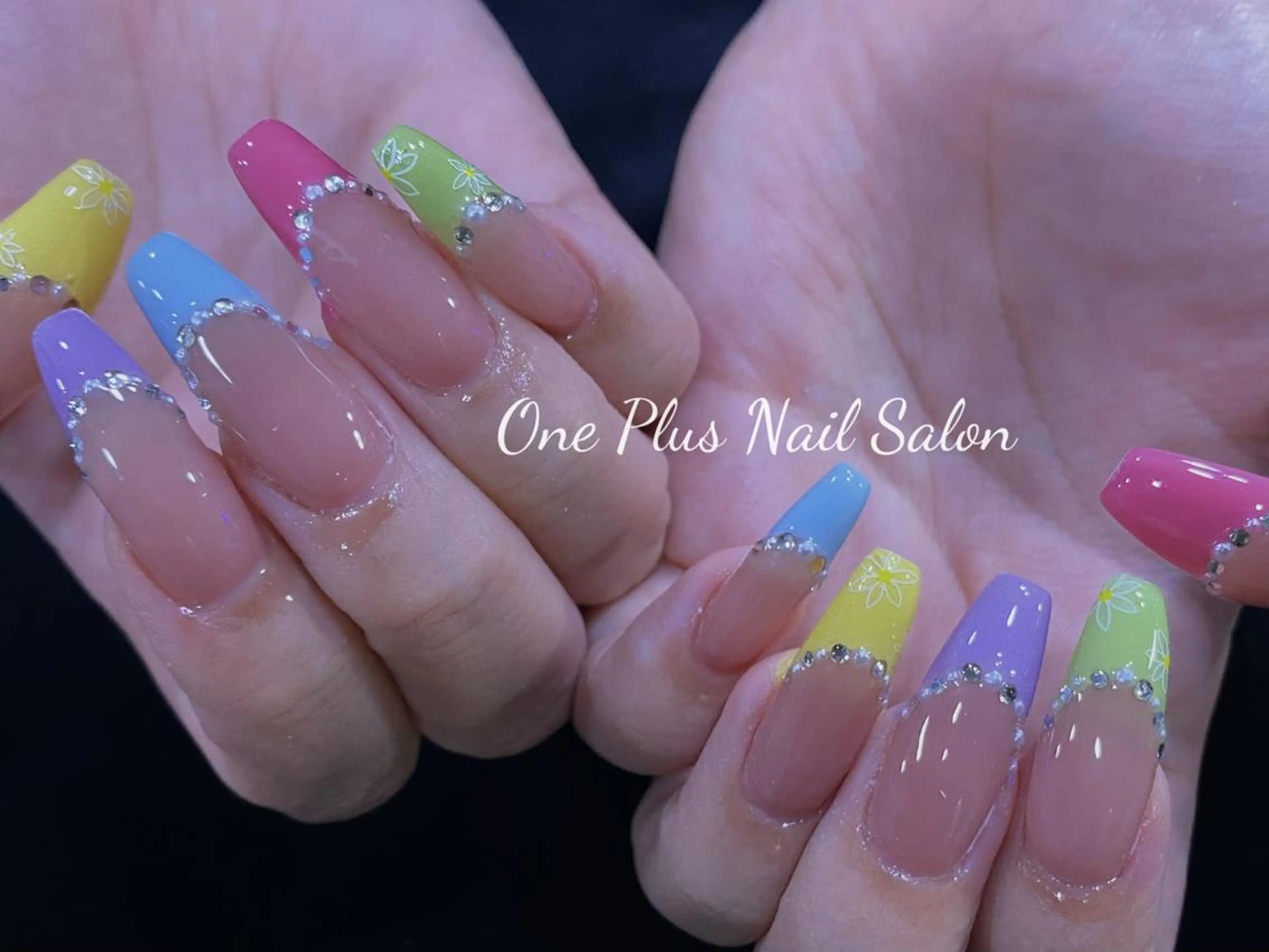 ネイル アートネイル 長さ出し ジェルネイル 持ち込み スカルプネイル One Plus Nail Salonのネイルデザイン