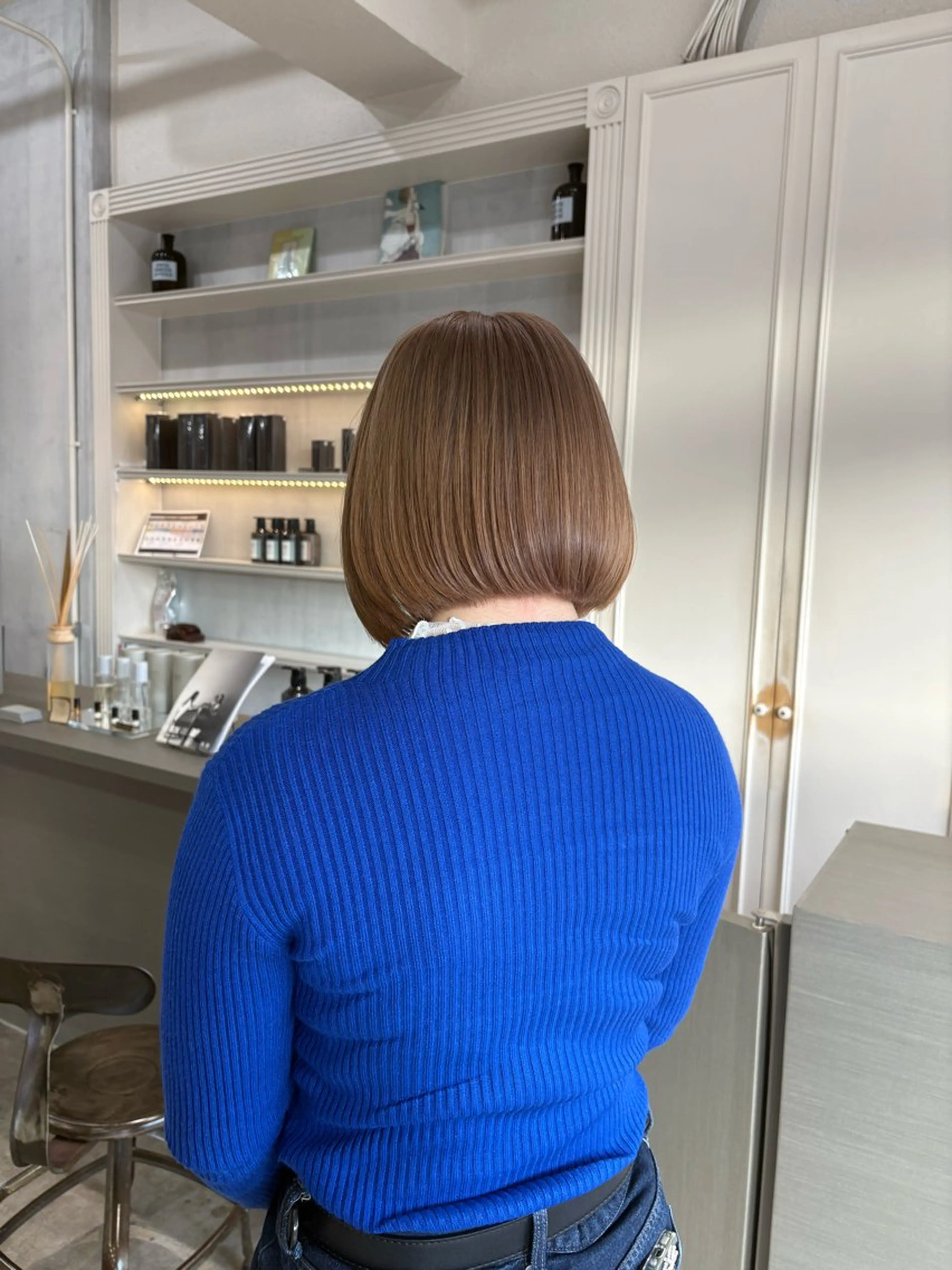 カラー ボブ カット ヘアカラー トリートメント 🌱髪質改善×艶髪 🌱【天神美容室】のヘアスタイル