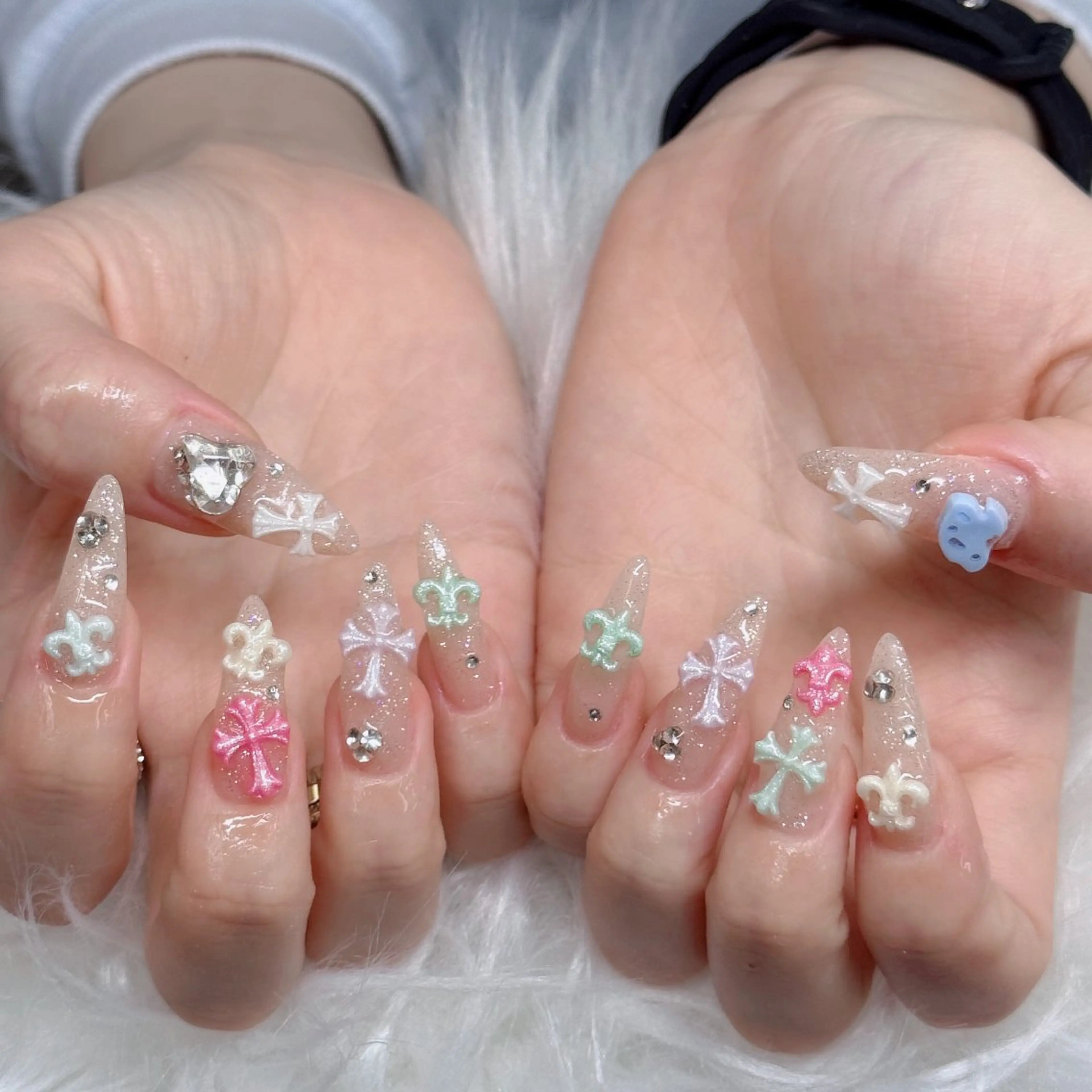 ネイル フットネイル フレンチネイル グラデーション 韓国ネイル ロングネイル ハンドネイル Hani Nail Salonのネイルデザイン