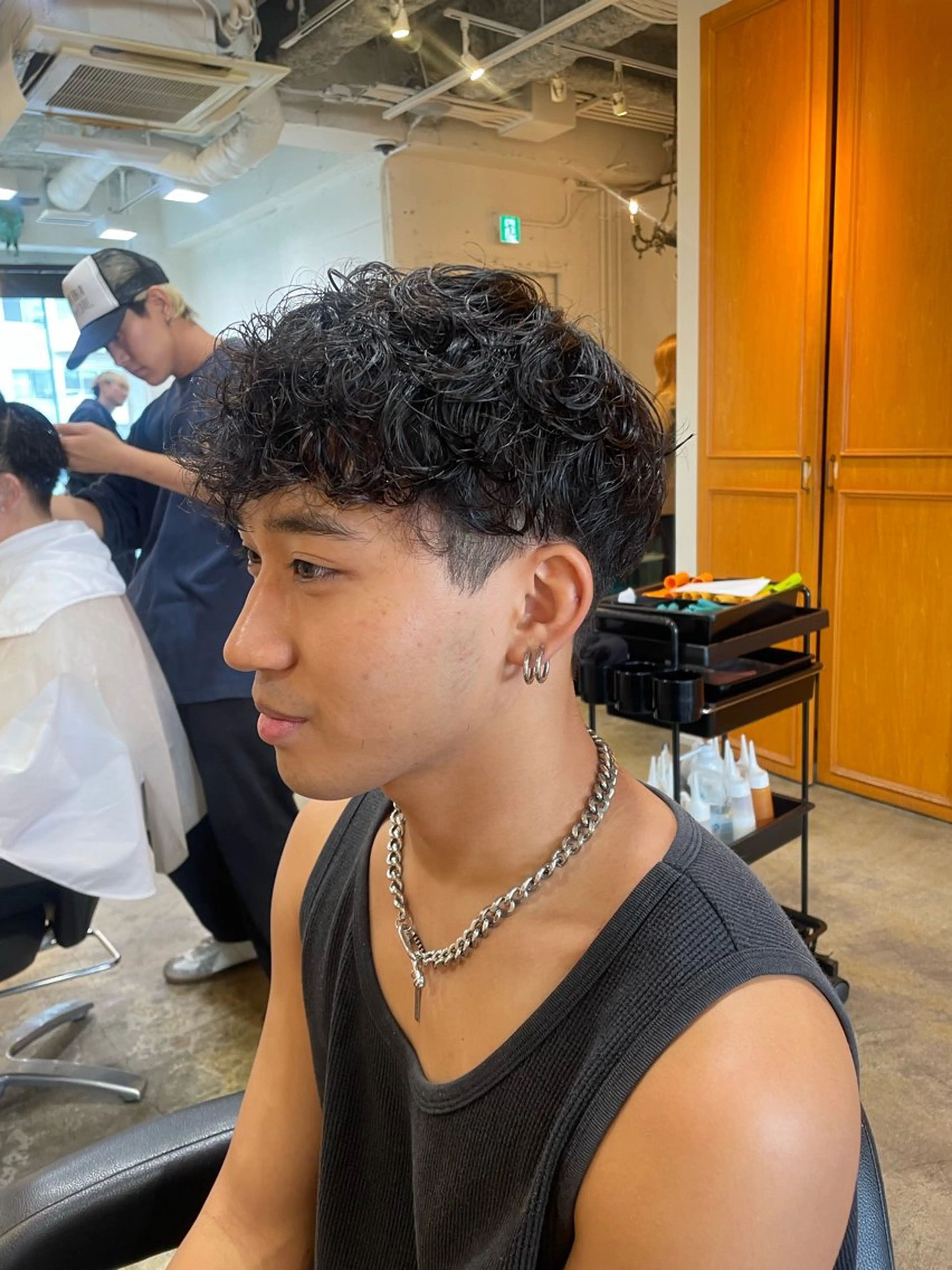 ミディアム パーマ メンズ 韓国ヘア/wカラー レイヤー/RIN🎀のヘアスタイル