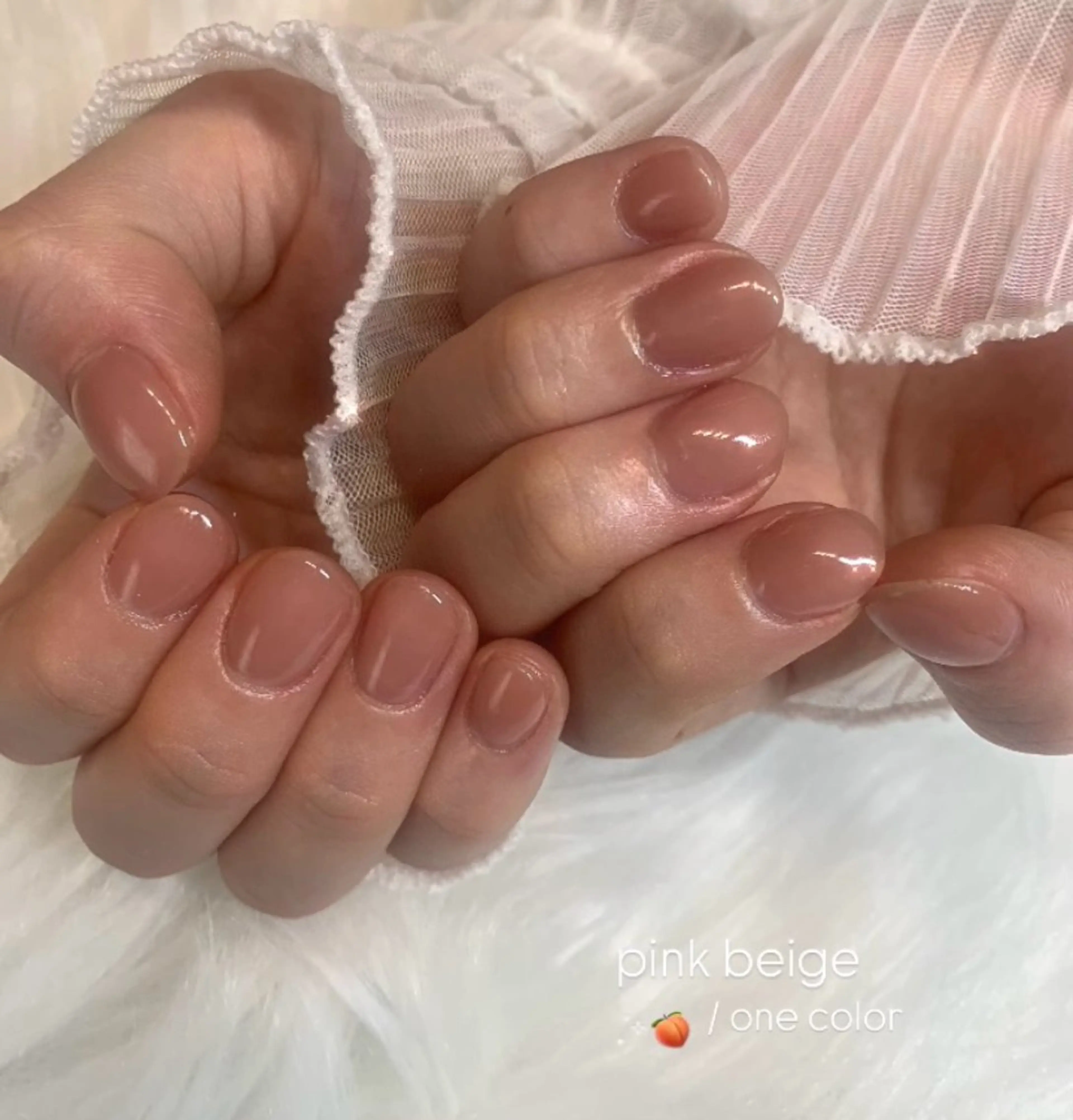 オフィスネイルワンカラー/ラメ色選び自由♡ ／丁寧ケア／ドリンク付き🫧／オフなしの写真