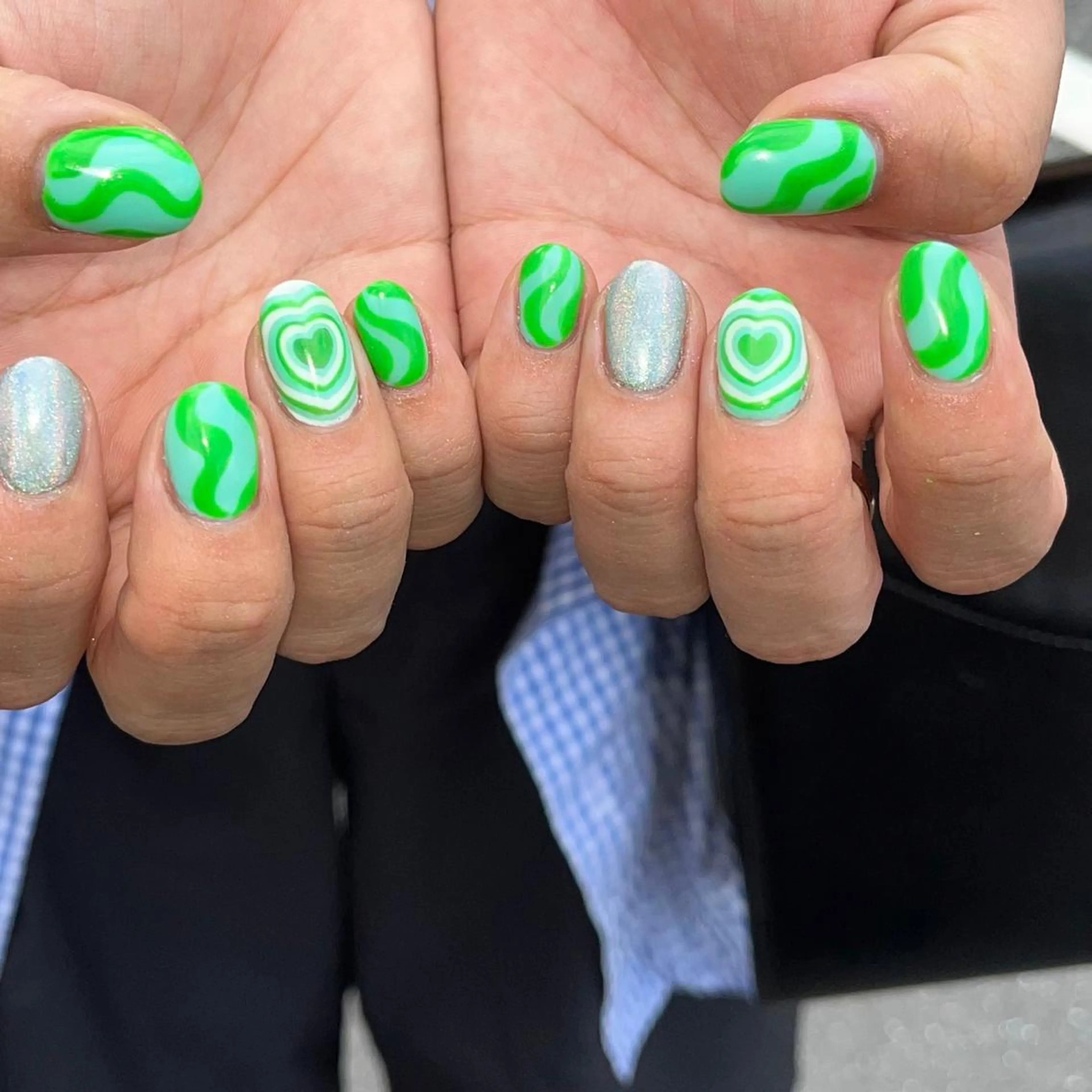 ネイル オーロラネイル クリアネイル 氷ネイル・うるうるネイル 韓国ネイル ニュアンスネイル Salon Ｋのネイルデザイン