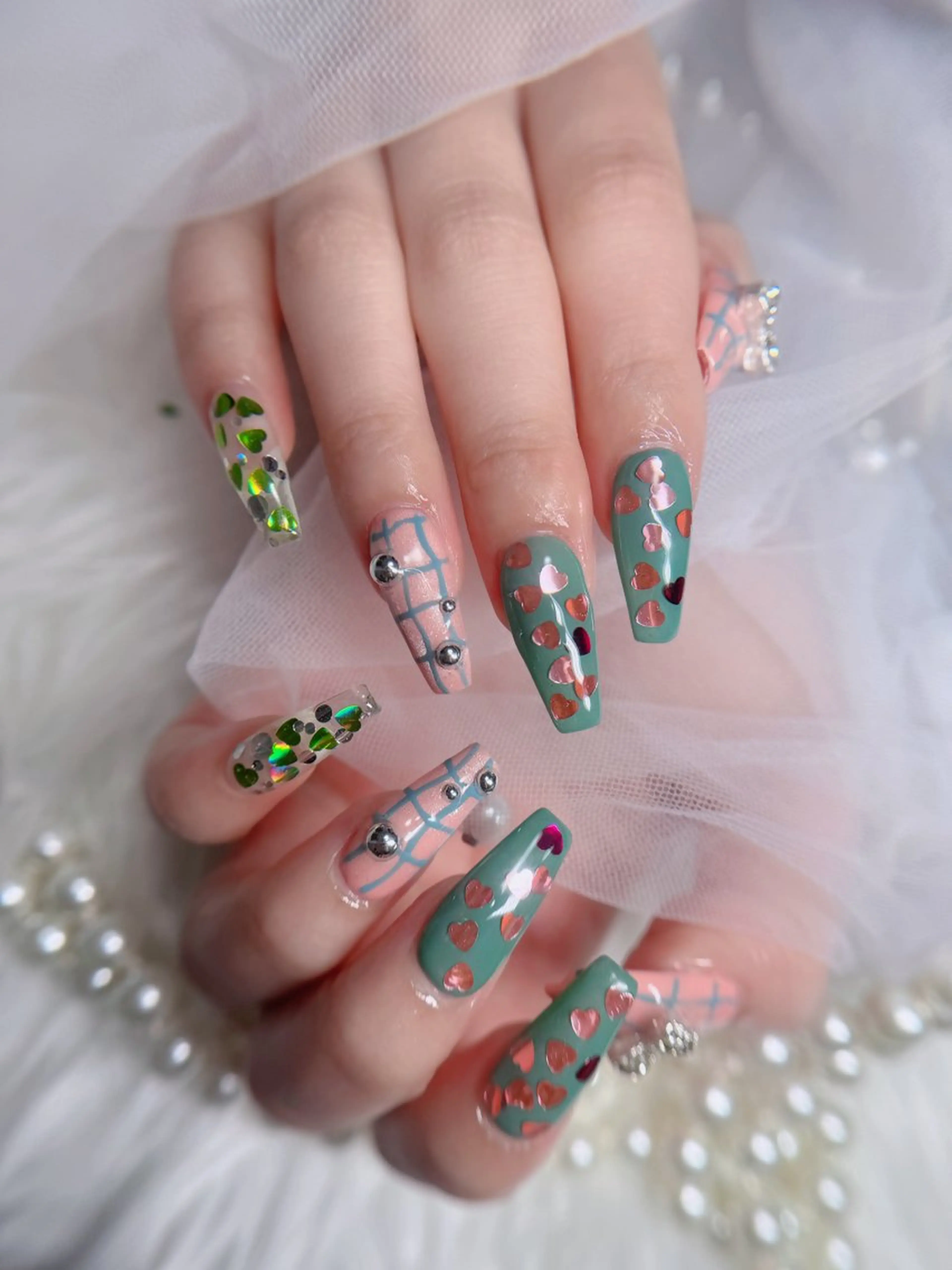 ネイル フレンチネイル ジェルネイル ハロウィン 韓国ネイル マグネットネイル ハンドネイル Hbaby nailのネイルデザイン