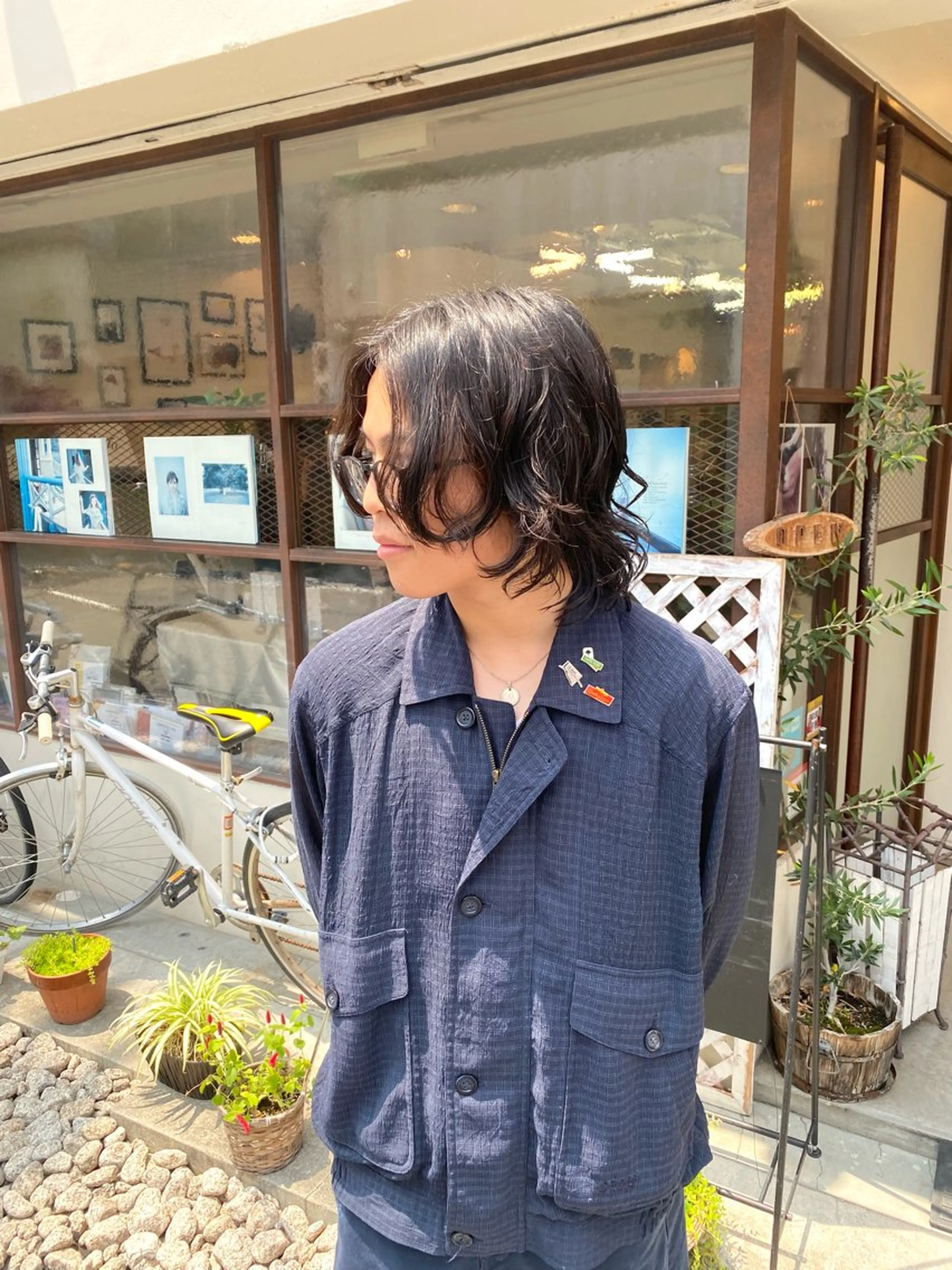 ミディアム パーマ メンズ ウチダ ユウヤのヘアスタイル