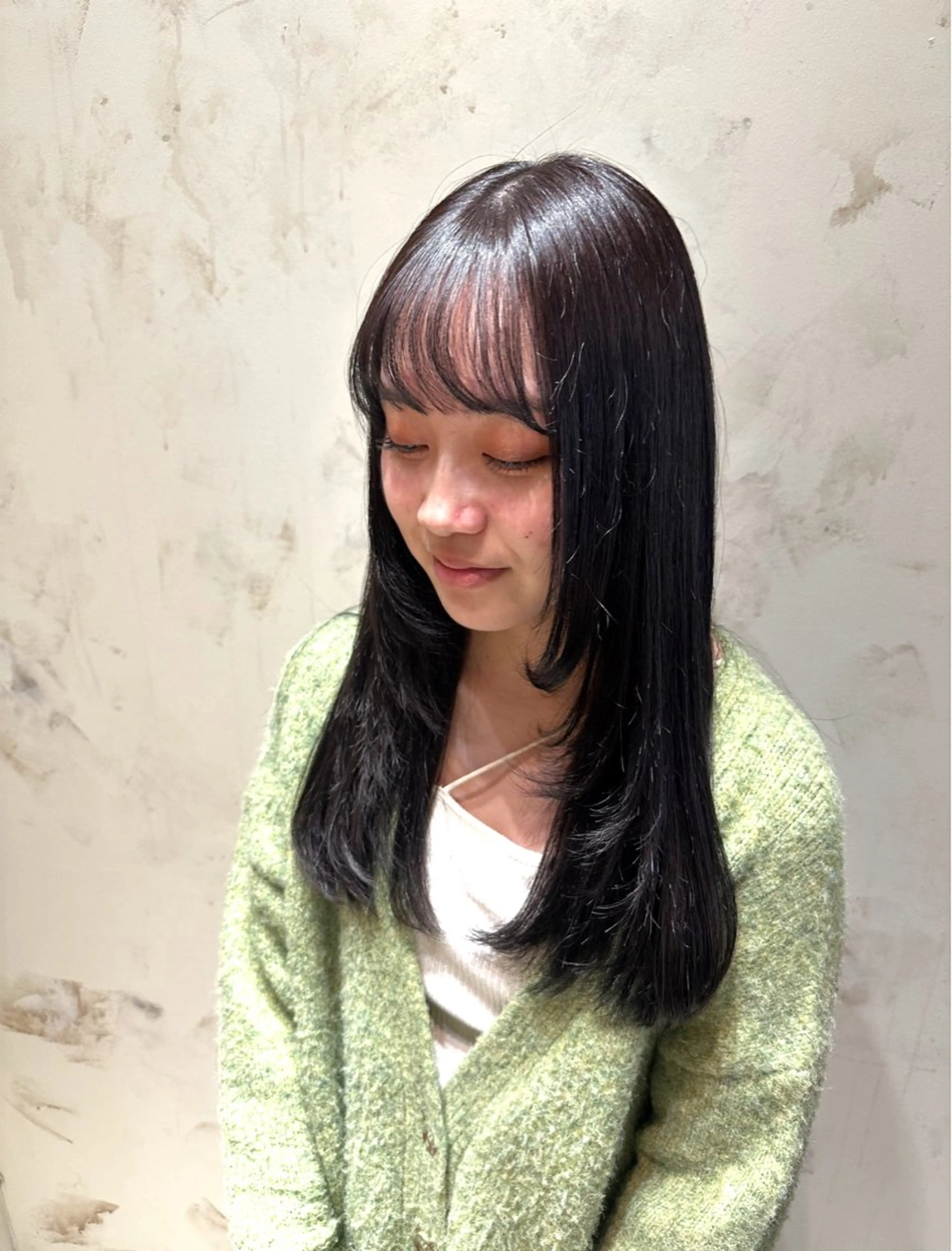 ロング 顔周りカット レイヤーカット 井上 三沙希のヘアスタイル