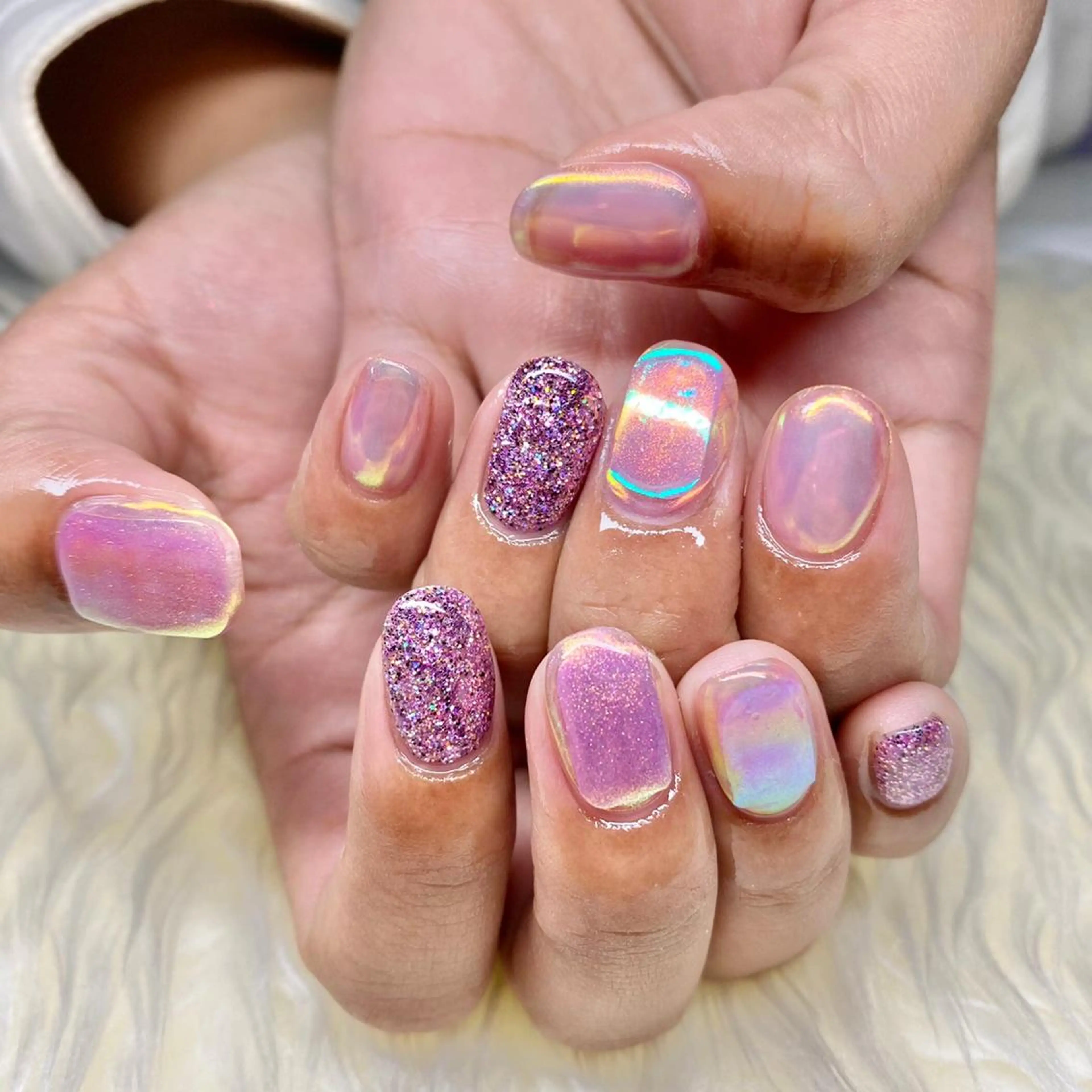 ネイル 氷ネイル・うるうるネイル ハンドネイル Nail&eye Belire 新宿のネイルデザイン