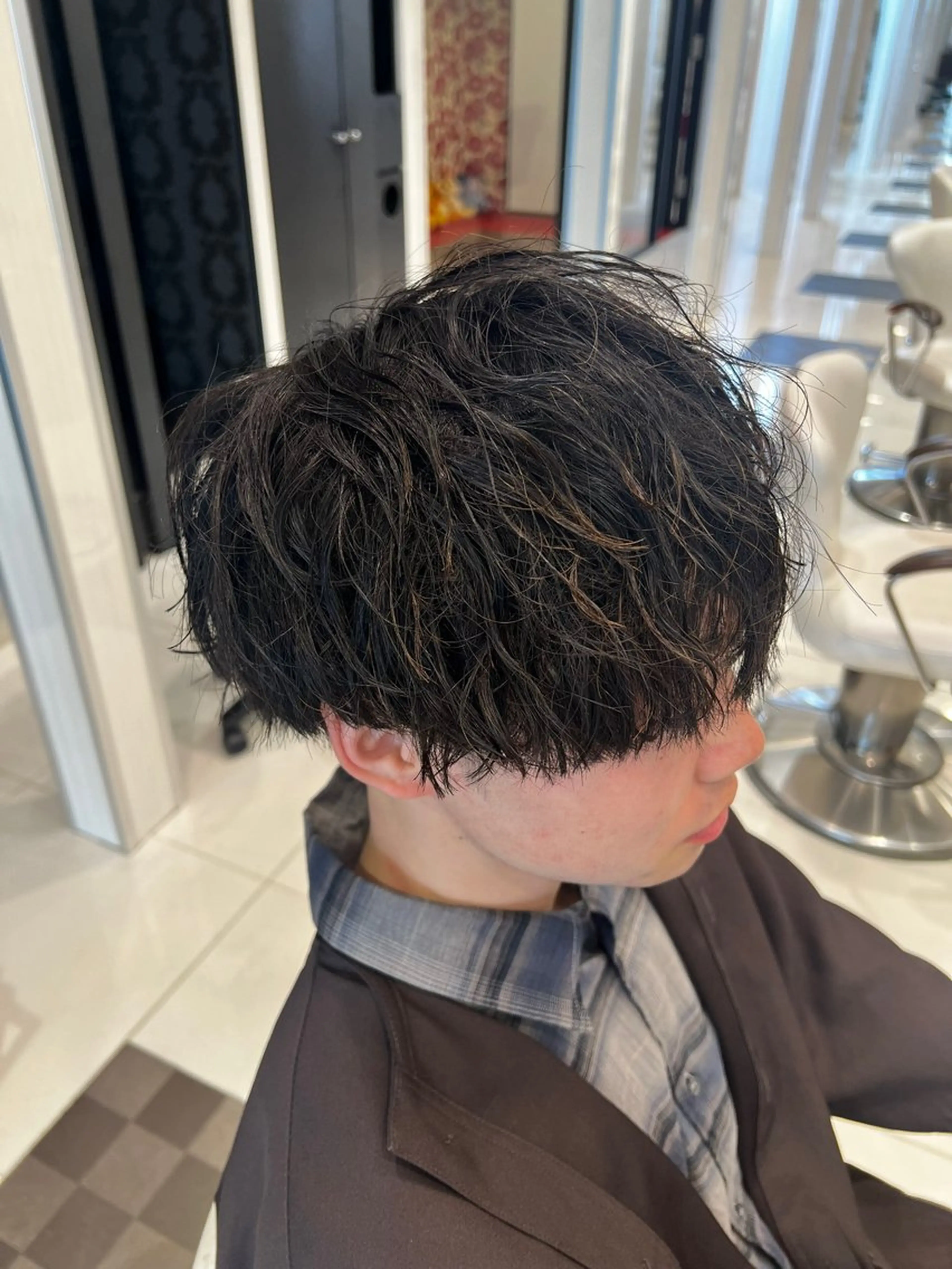 パーマ メンズ メンズパーマ スパイラルパーマ カット パーマ 野口 竜矢のヘアスタイル