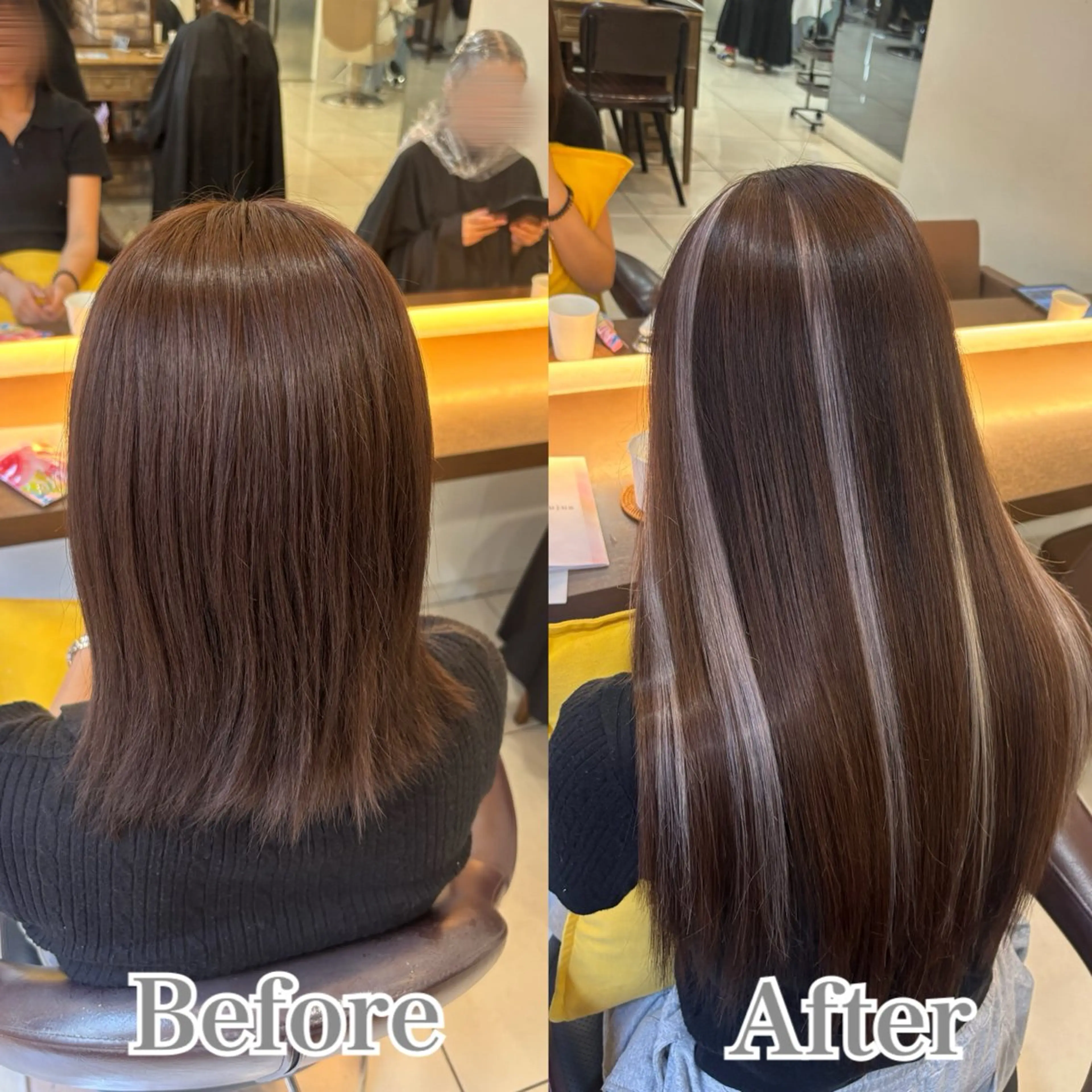 ロング カラー ヘアアレンジ メンズ シールエクステ メンズハイライト ハイライトカラー エクステ ハイライト 羽エク指名No1✨️ シールエク🌙しぇるのヘアスタイル