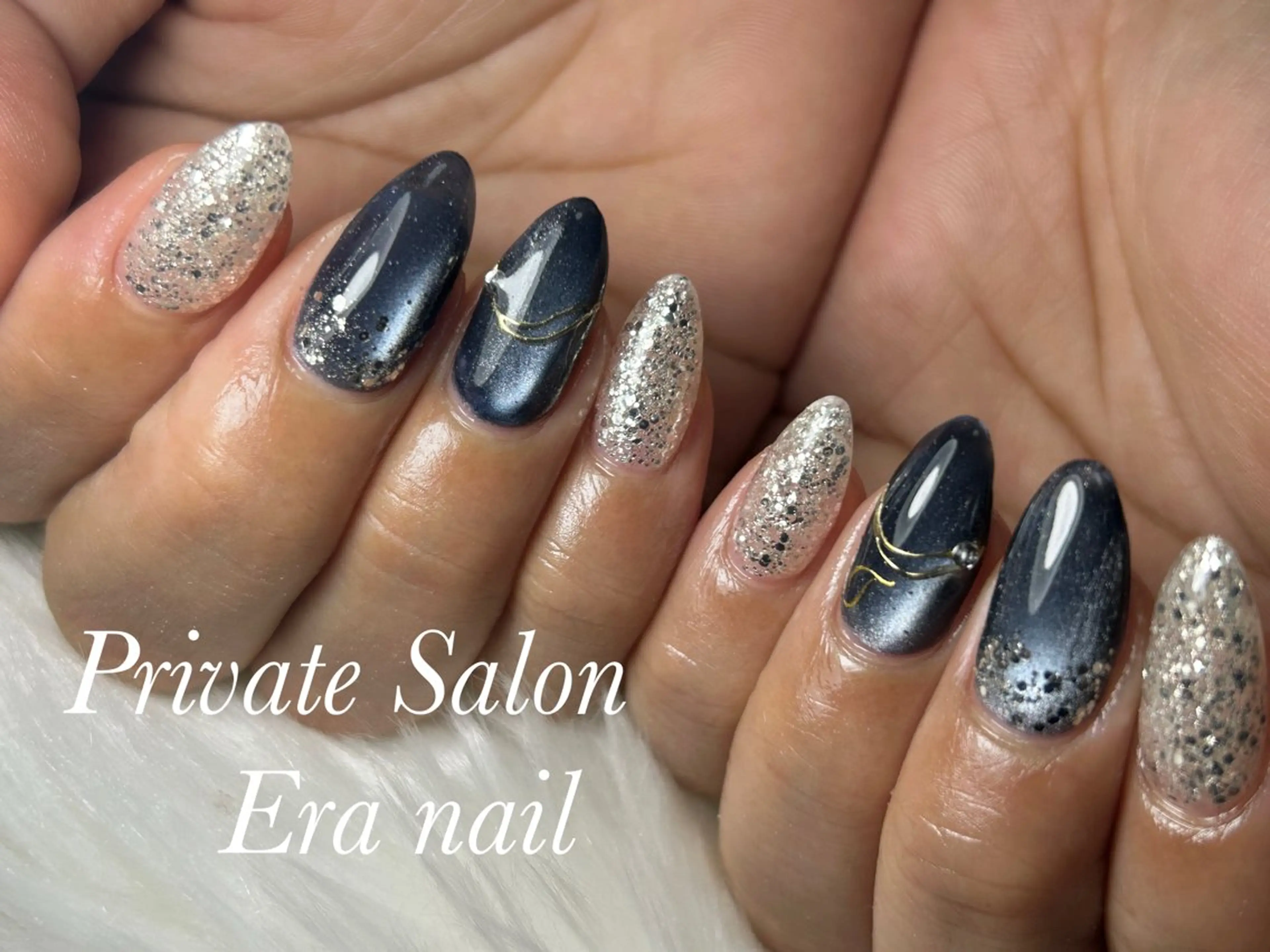 ネイル マグネットネイル ハンドネイル Era nailのネイルデザイン