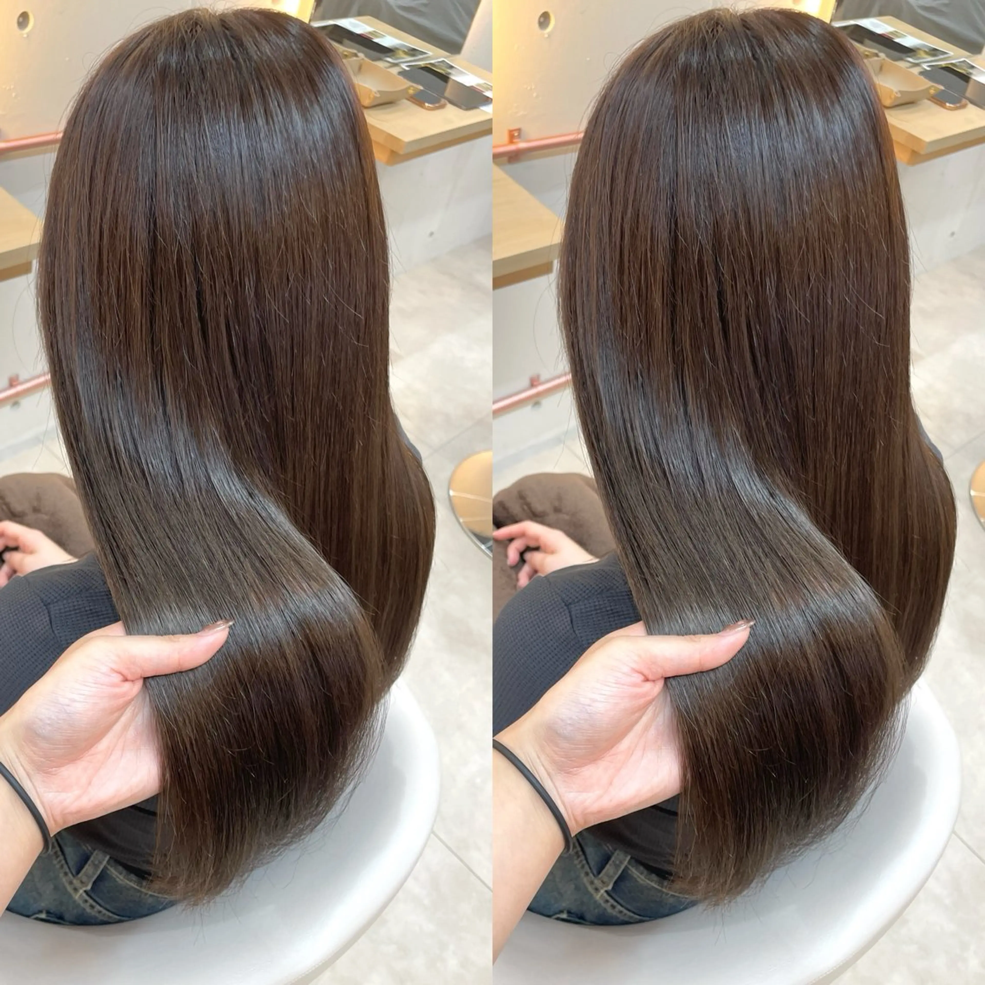 ロング カラー ブラウンカラー 透明感カラー ヘアカラー トリートメント ヘアセット ブリーチ無しダブル カラー🦕まどかのヘアスタイル