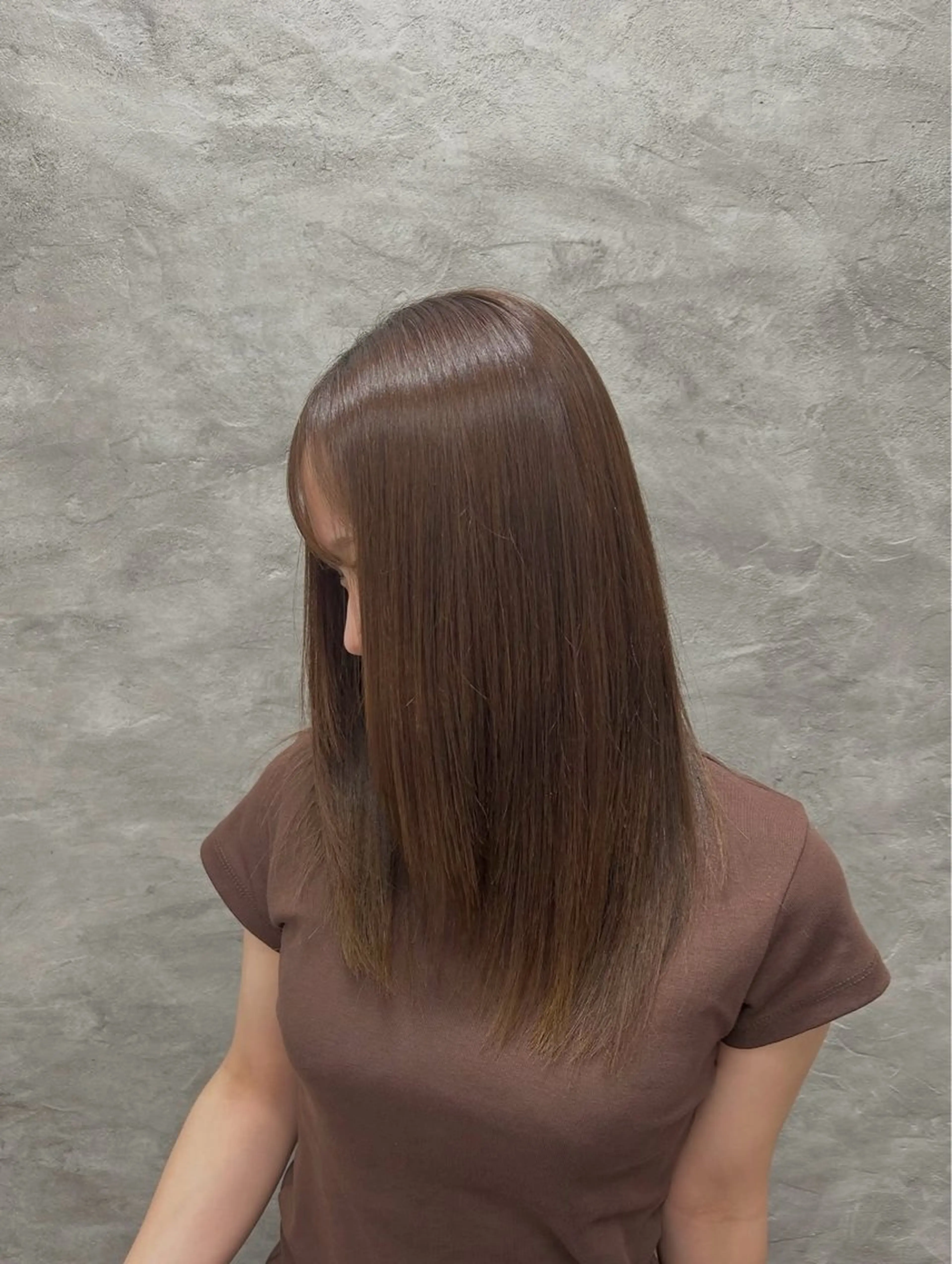 ロング カット 縮毛矯正 トリートメント 酸性ストレート/ ボブ/暖色/リコのヘアスタイル