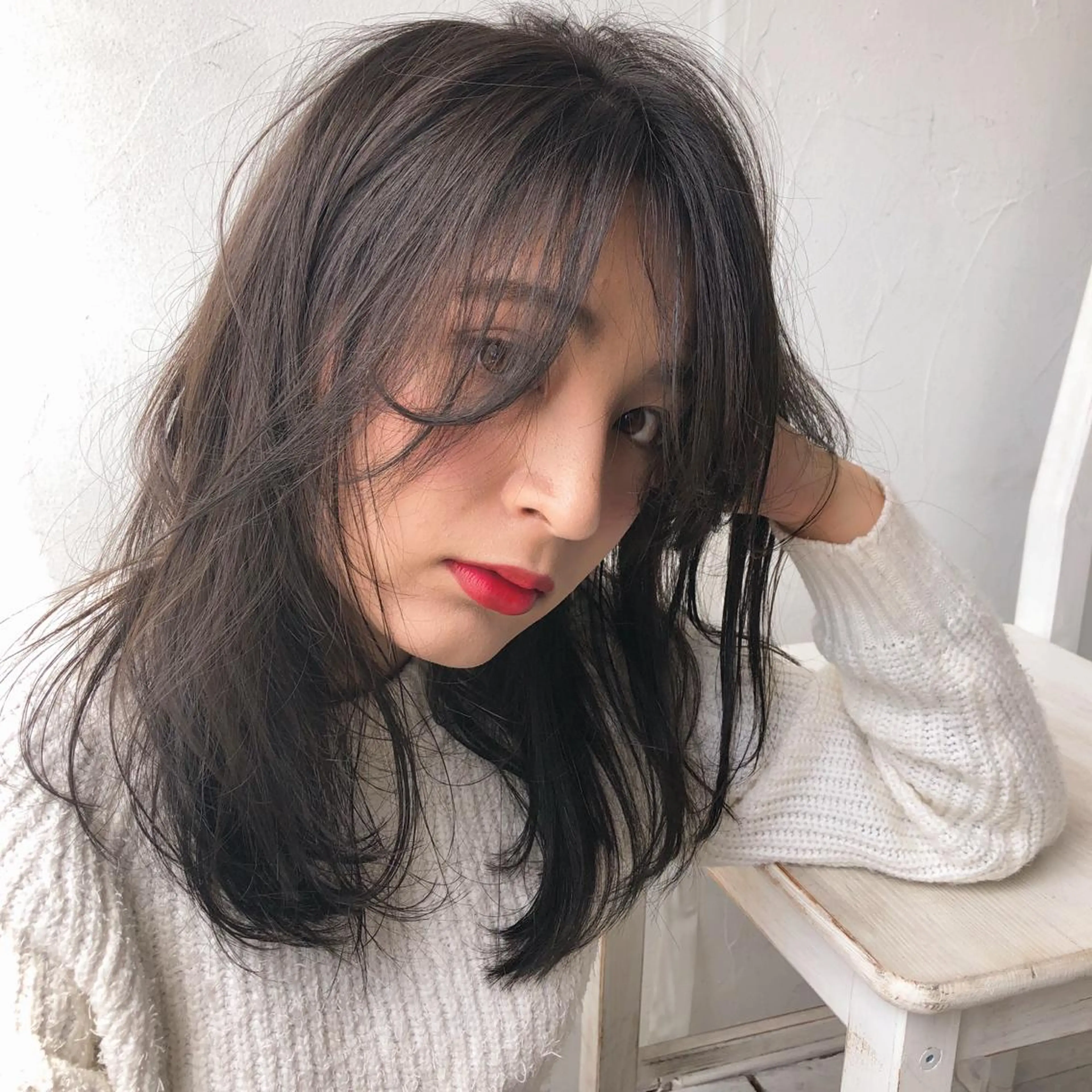 ミディアム カット ヘアカラー 関 京磨のヘアスタイル