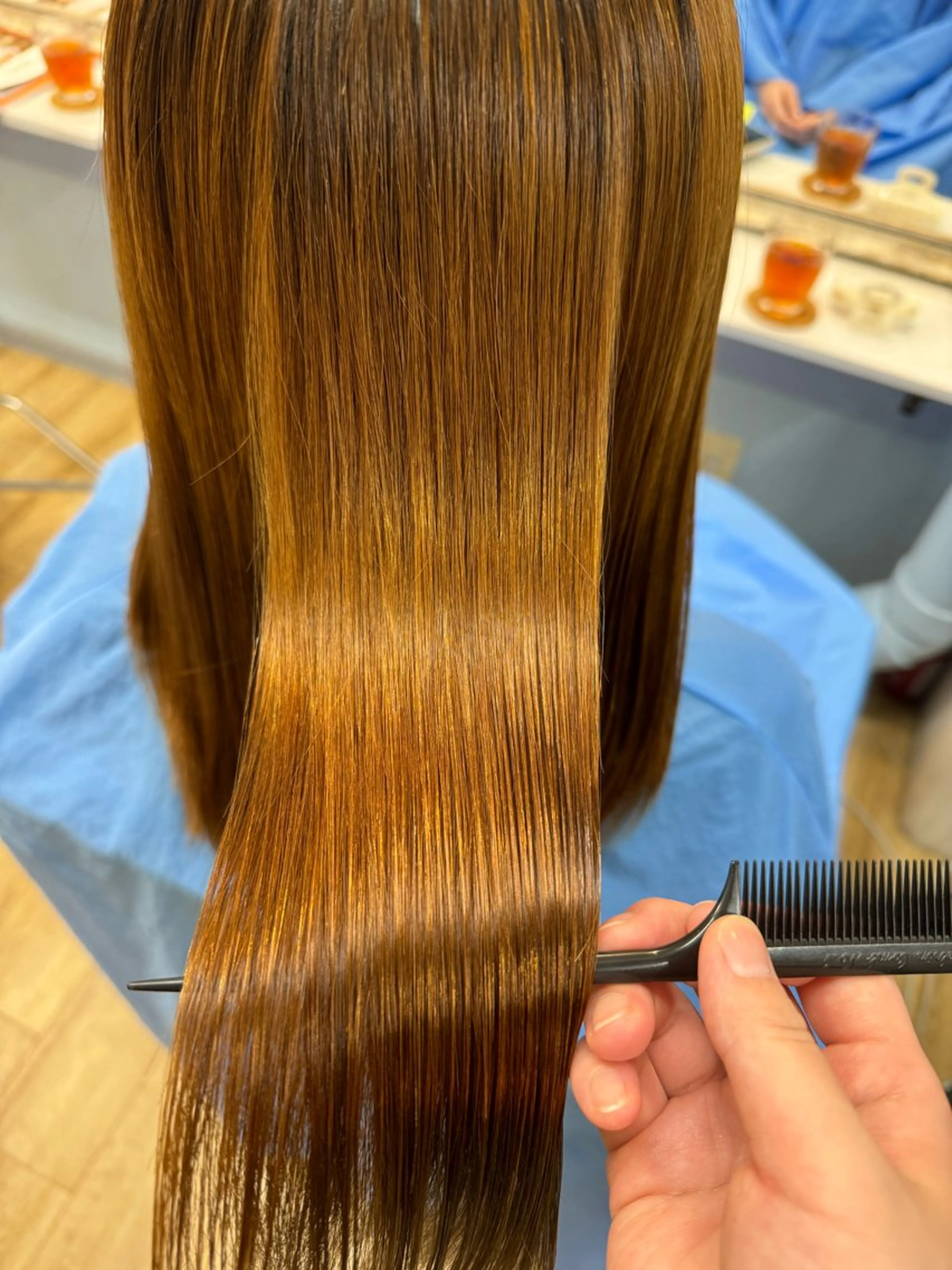 ロング カット 縮毛矯正 トリートメント かりん 🤍のヘアスタイル