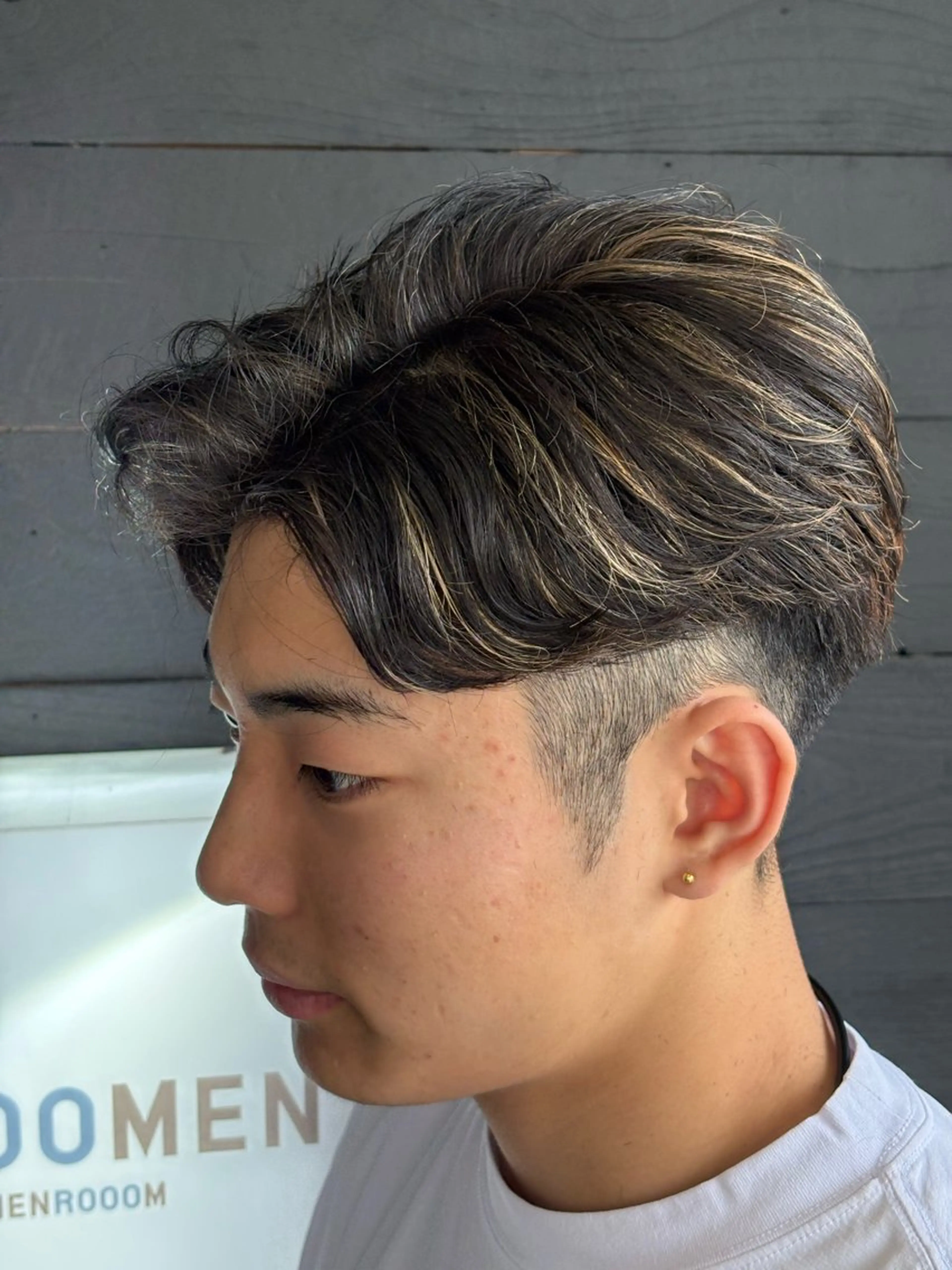 ミディアム カラー パーマ メンズサロン soshiのヘアスタイル