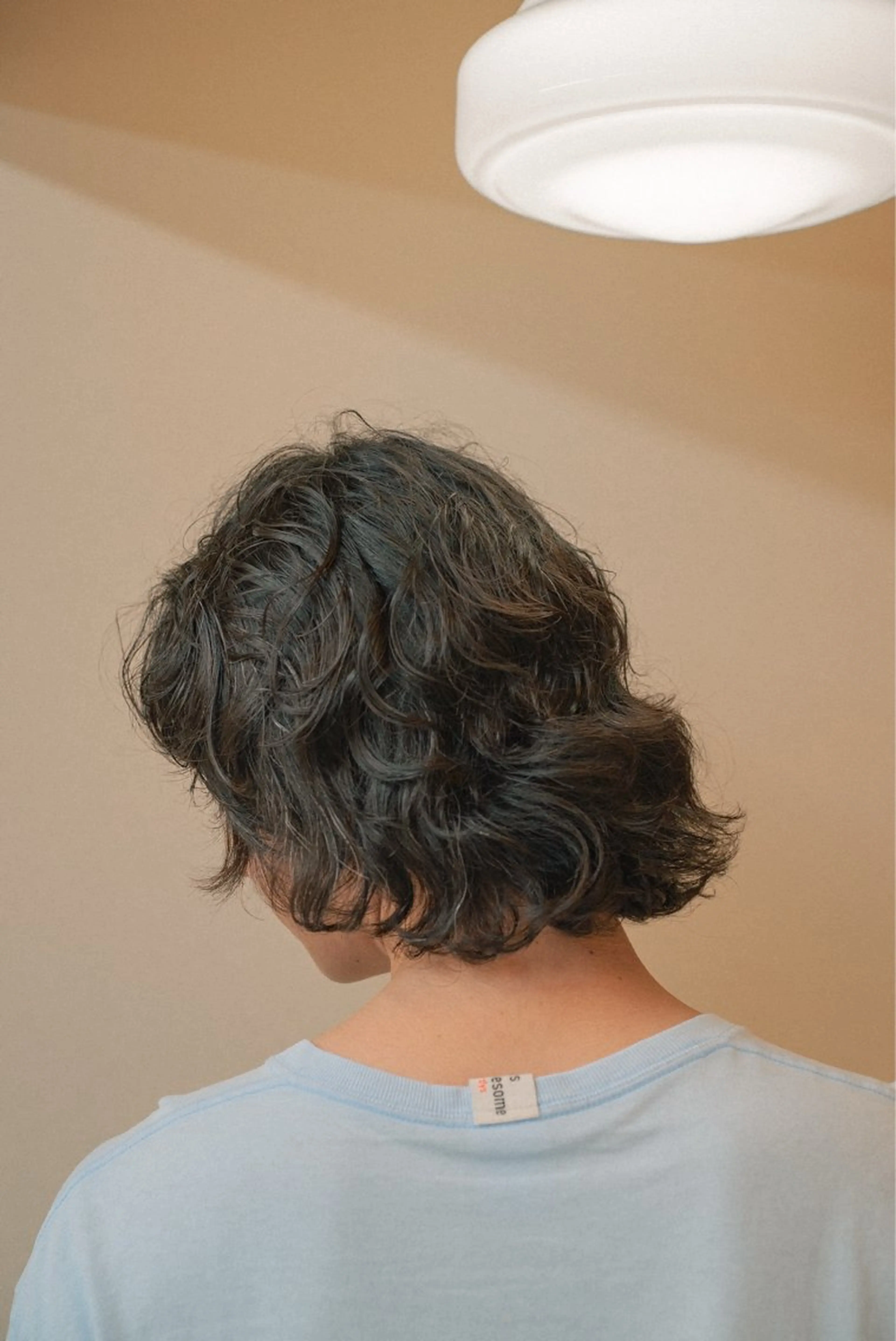 ミディアム カラー パーマ メンズ くせ毛 カット パーマ 🔗メンズサロン🔗 Kieのヘアスタイル