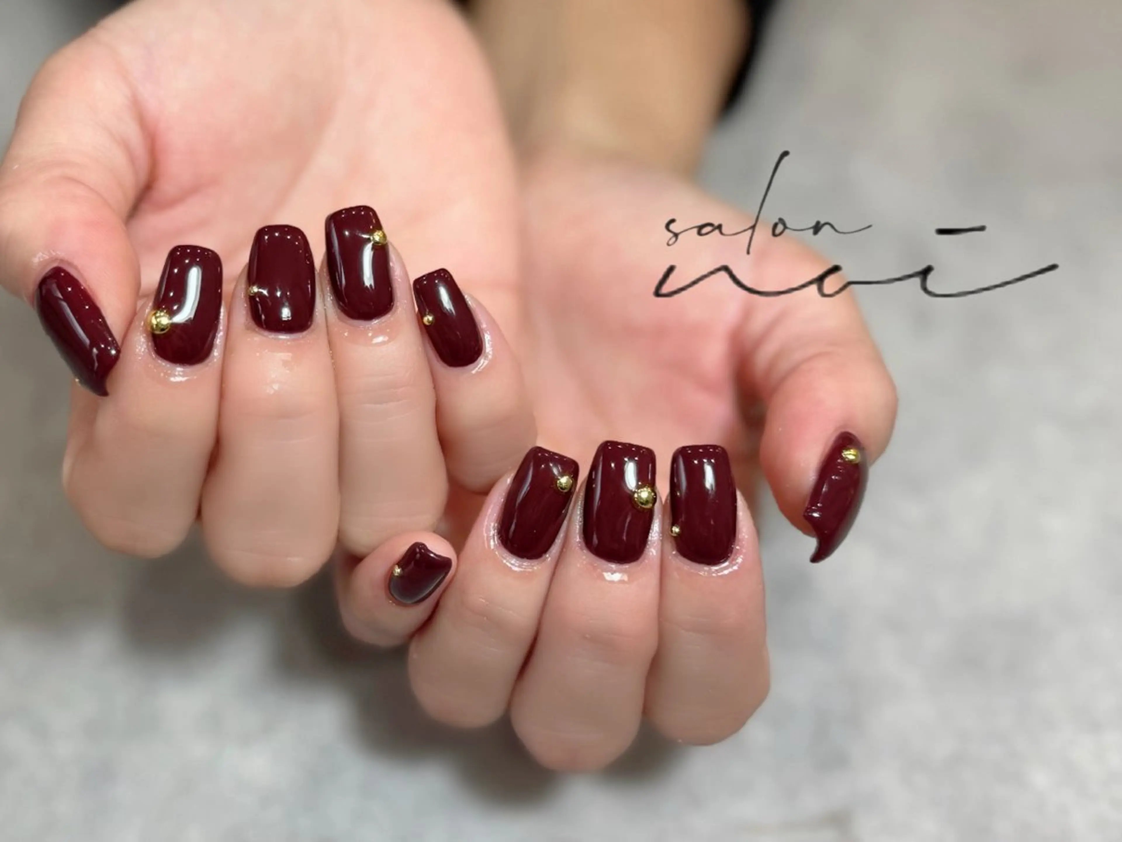 ネイル ボルドー ハンドネイル salon noi所属・salon noiのネイルデザイン