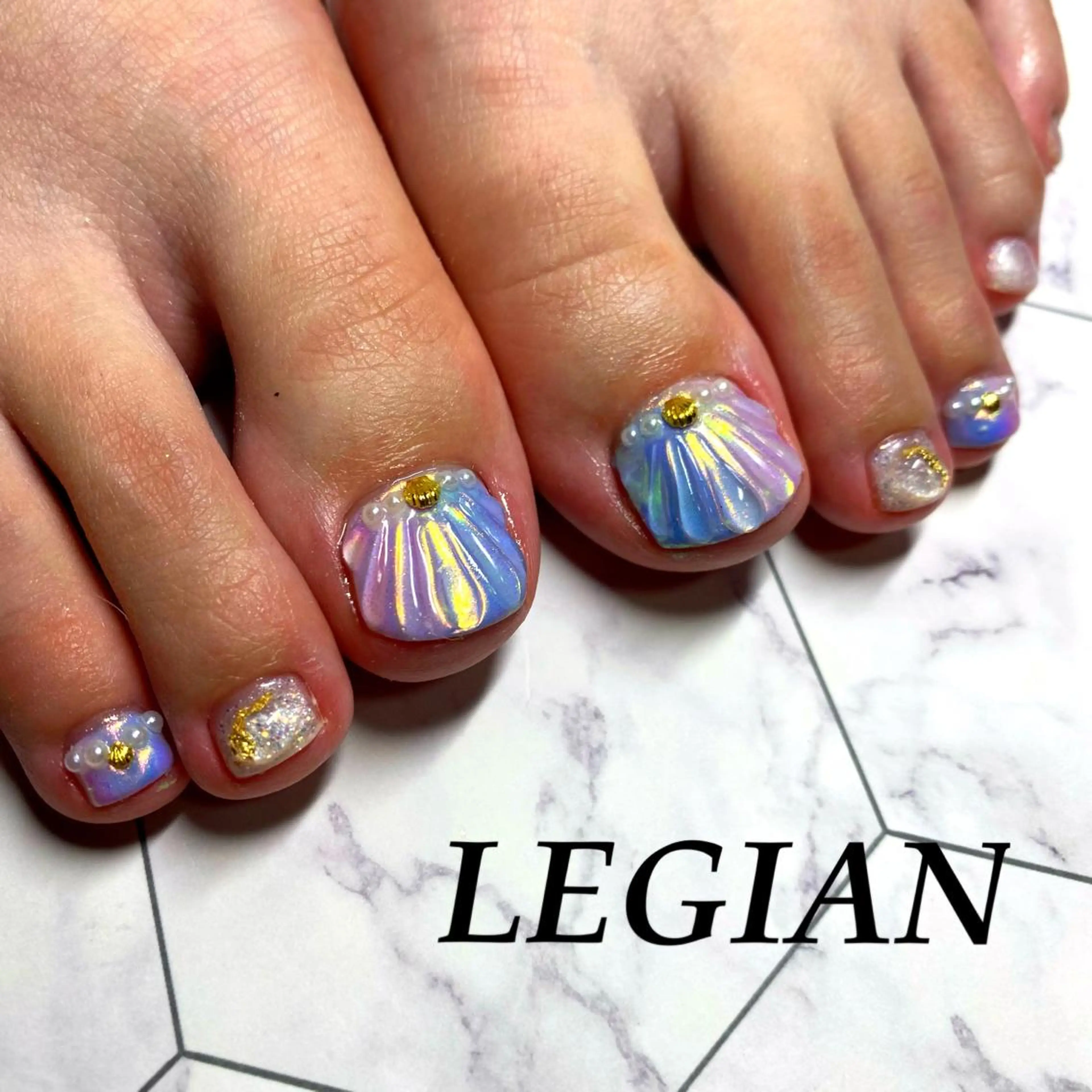 ネイル フットネイル 古川 真理枝のネイルデザイン