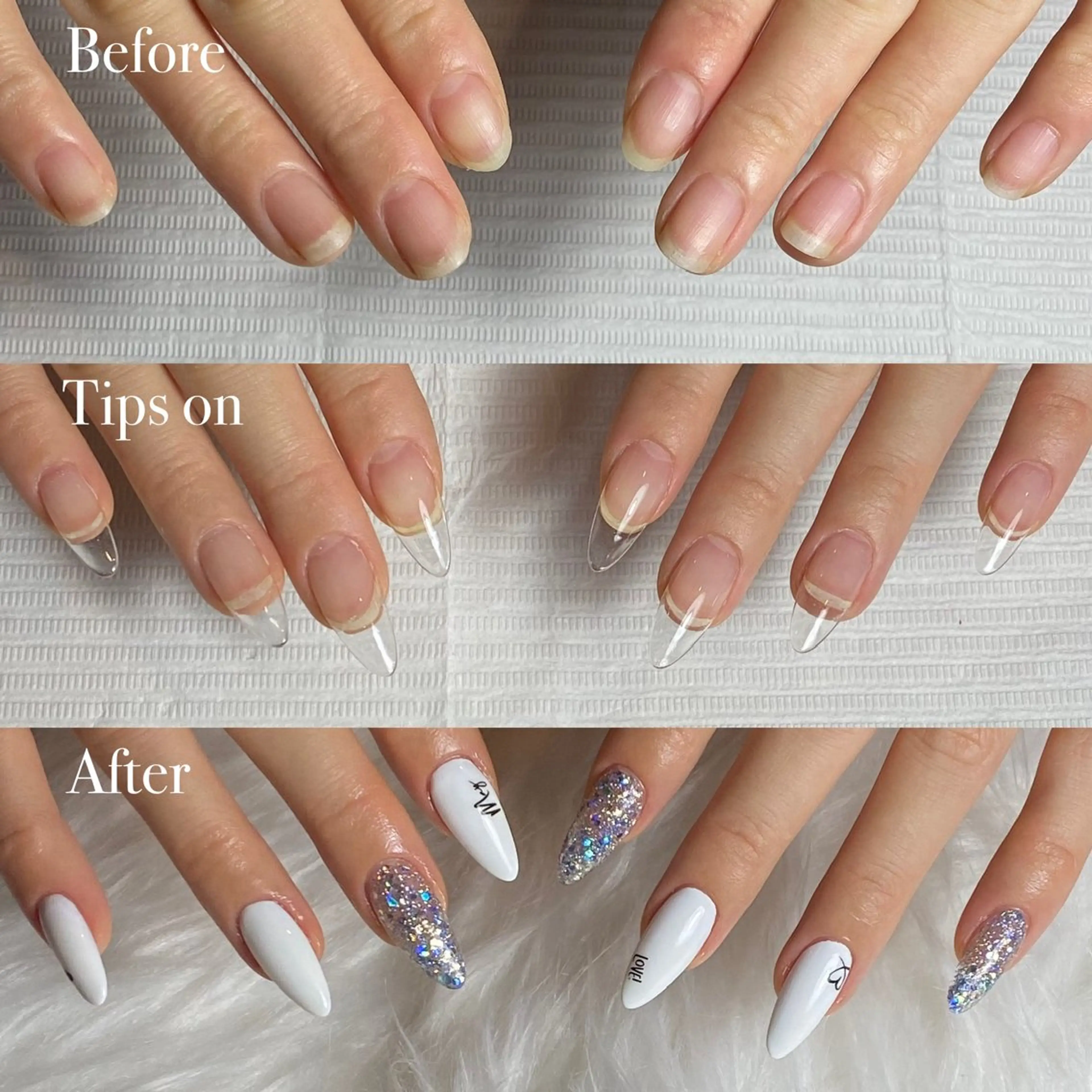 ネイル アートネイル 長さ出し キラキラネイル ラメ(グリッター) ロングネイル NailTailor ネイルテイラーのネイルデザイン