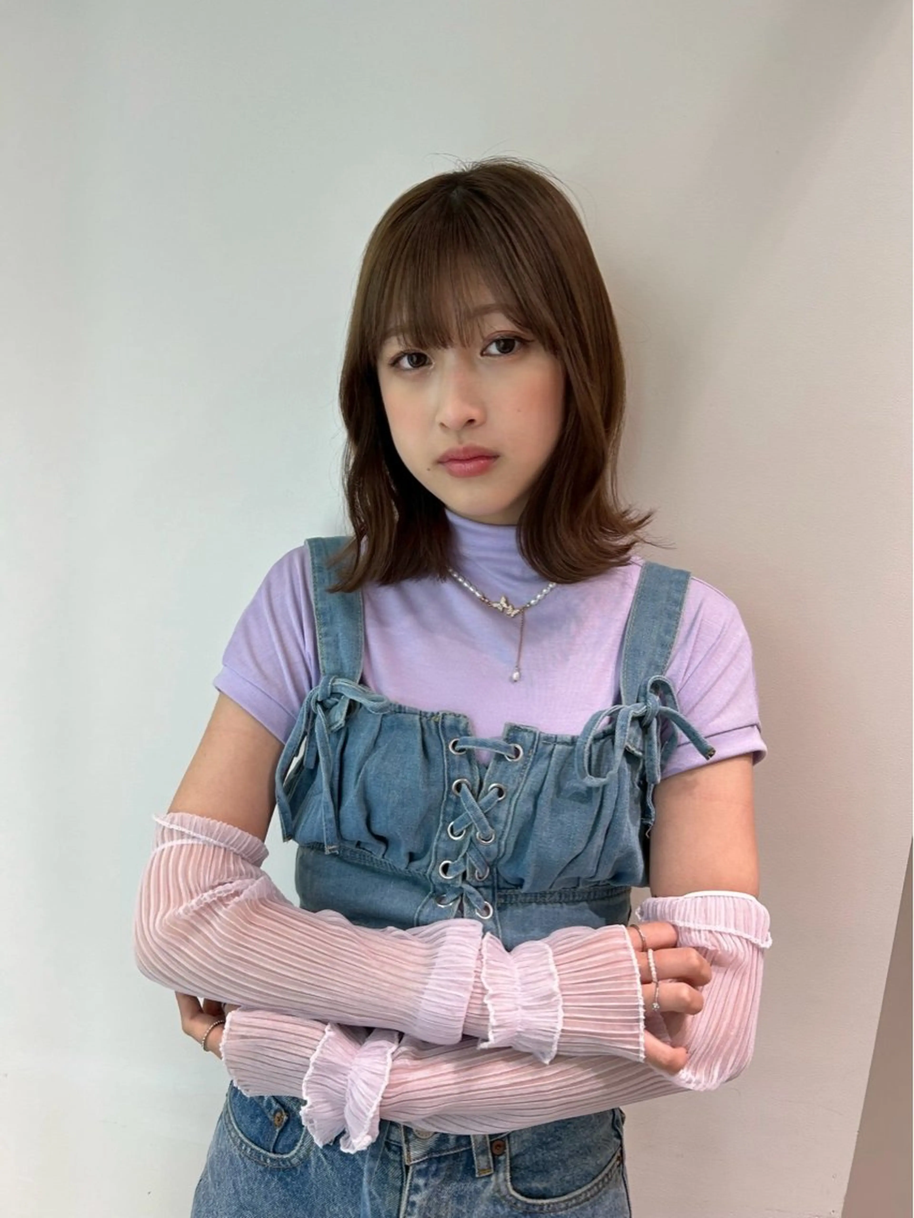 ミディアム アオイ/透明感カラー レイヤー🌙のヘアスタイル