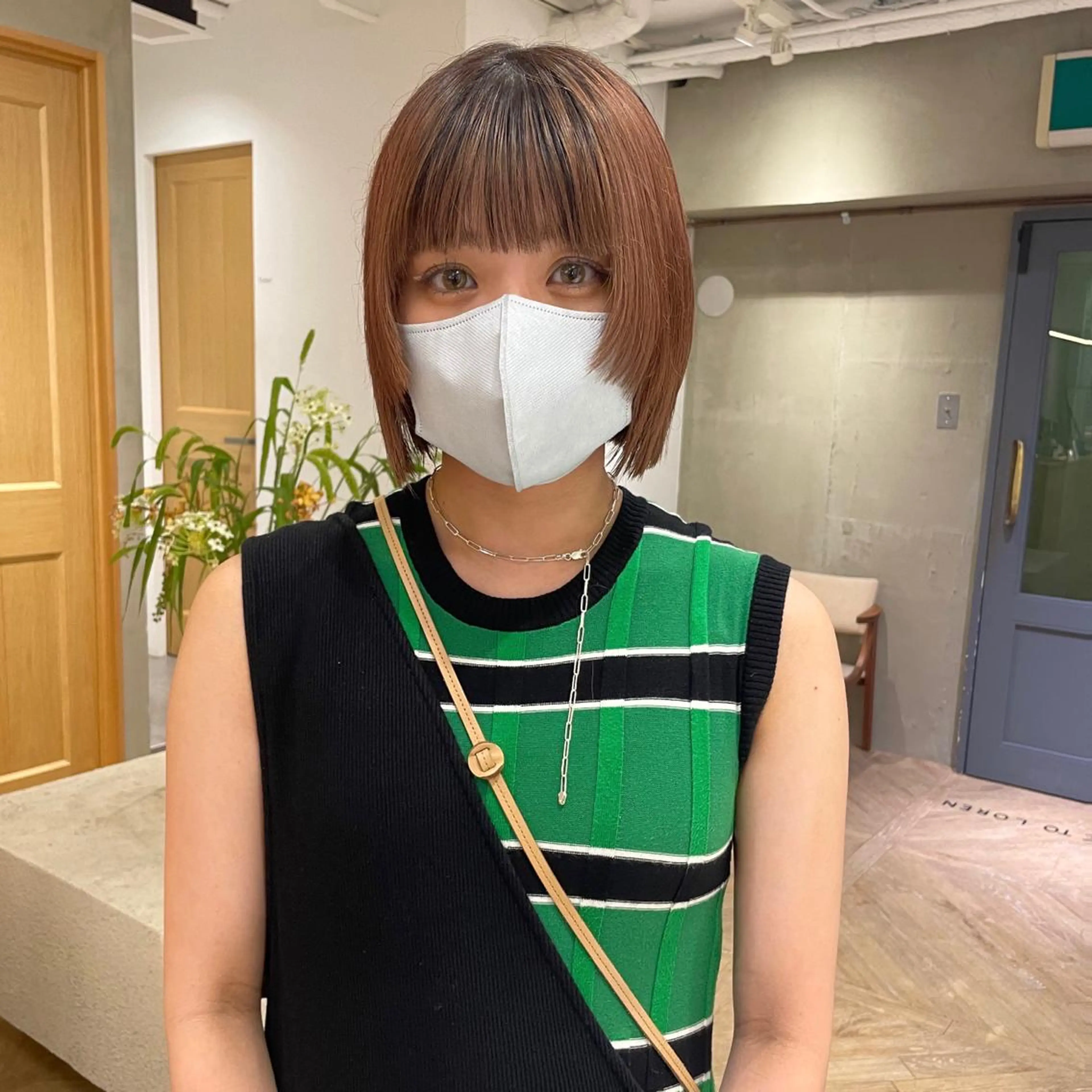 ショート カラー ベージュカラー ブリーチ ケアブリーチ ダブルカラー ハイライトカラー 髪質改善カラー/ボブ 🌻Mutsumiのヘアスタイル