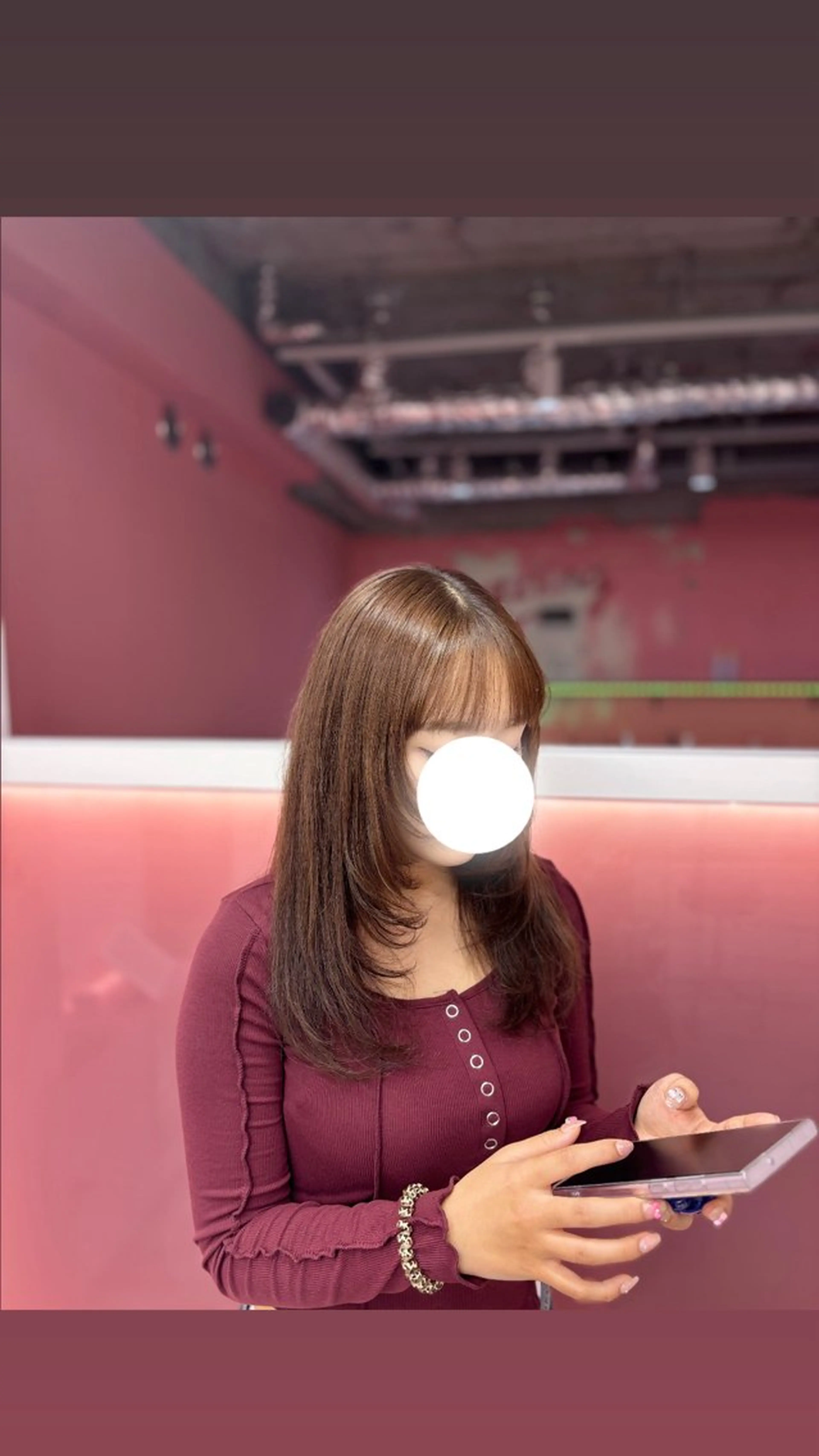 セミロング 田中麻鈴/ハイトーン /ミルクティーのヘアスタイル