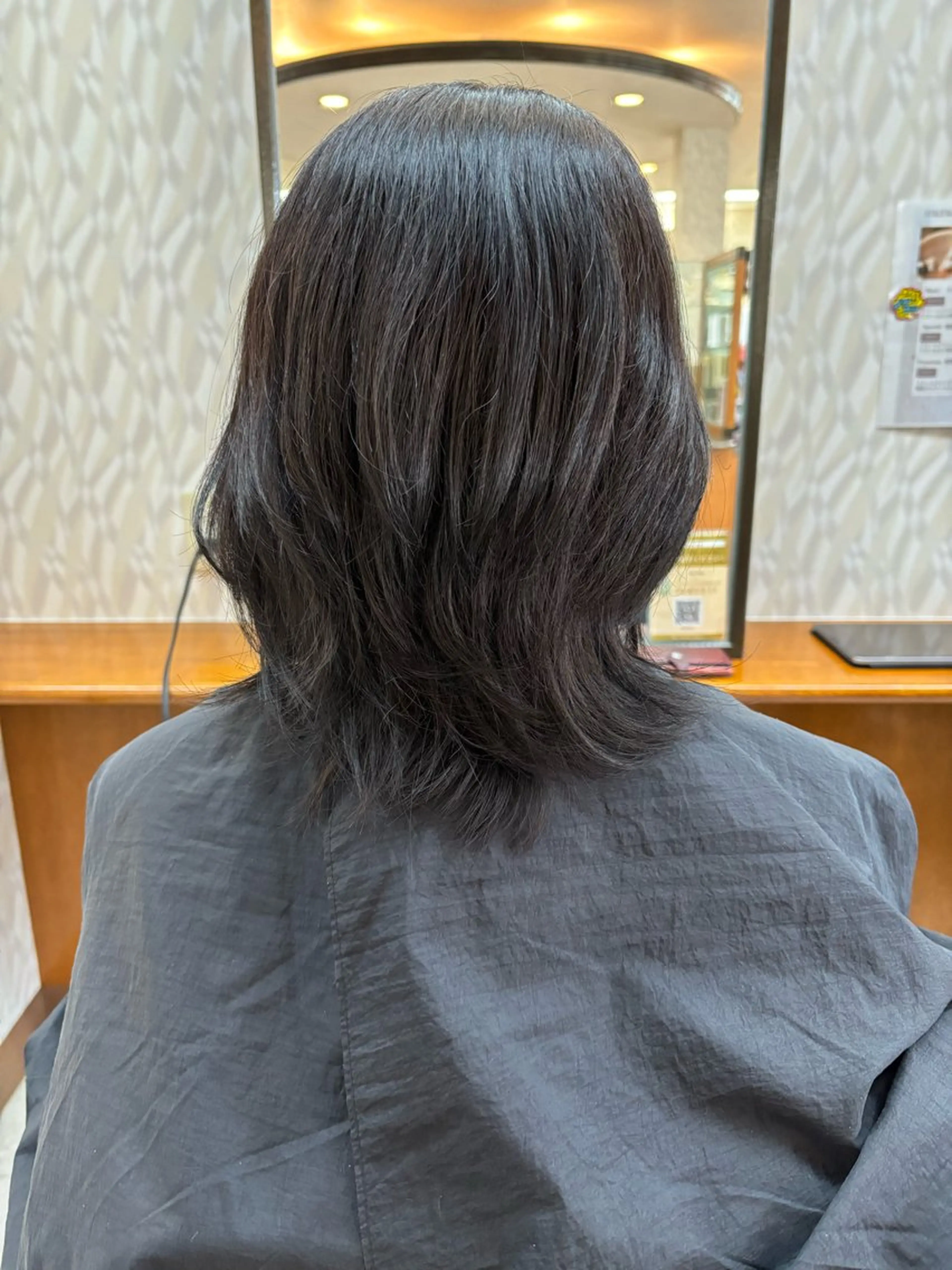 ミディアム カラー カット パーマ 亀山 来未のヘアスタイル