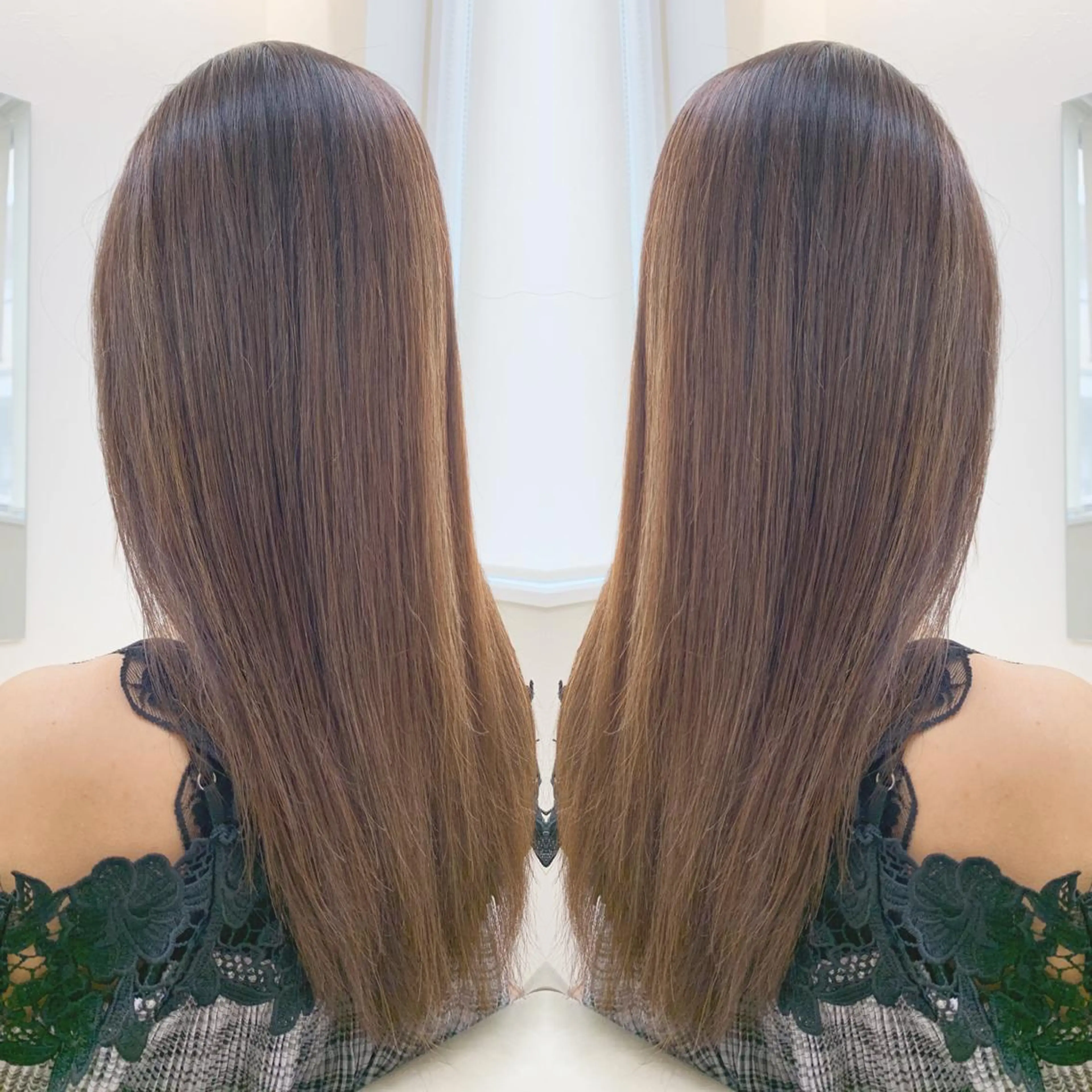 ロング カット 縮毛矯正 H (エイチ) 烏丸御池店のヘアスタイル