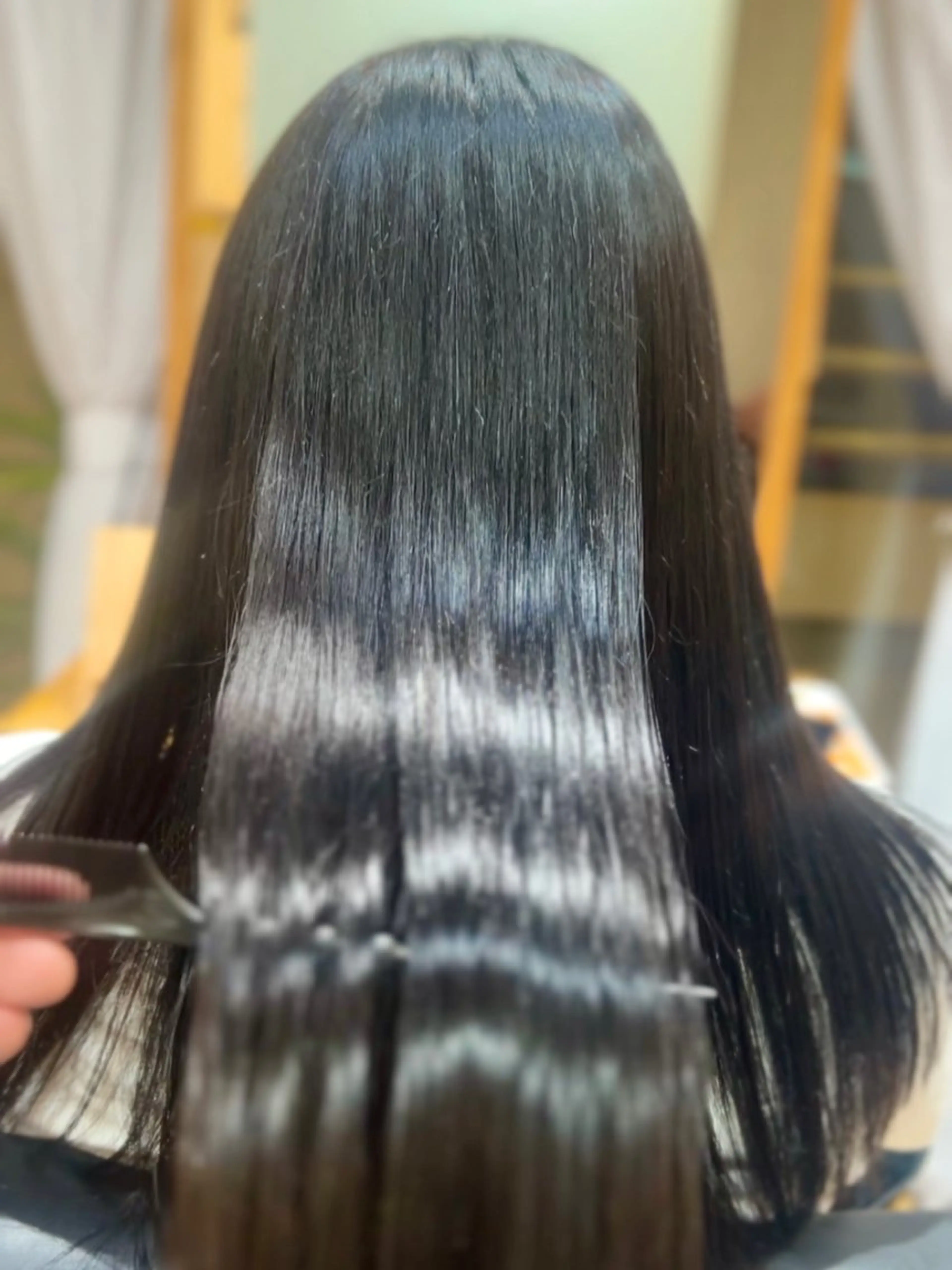 ロング カラー ブルーカラー ブルーグレー ブルーグレージュ グレージュ イルミナカラー 髪質改善✨艶カラー MASAYAのヘアスタイル