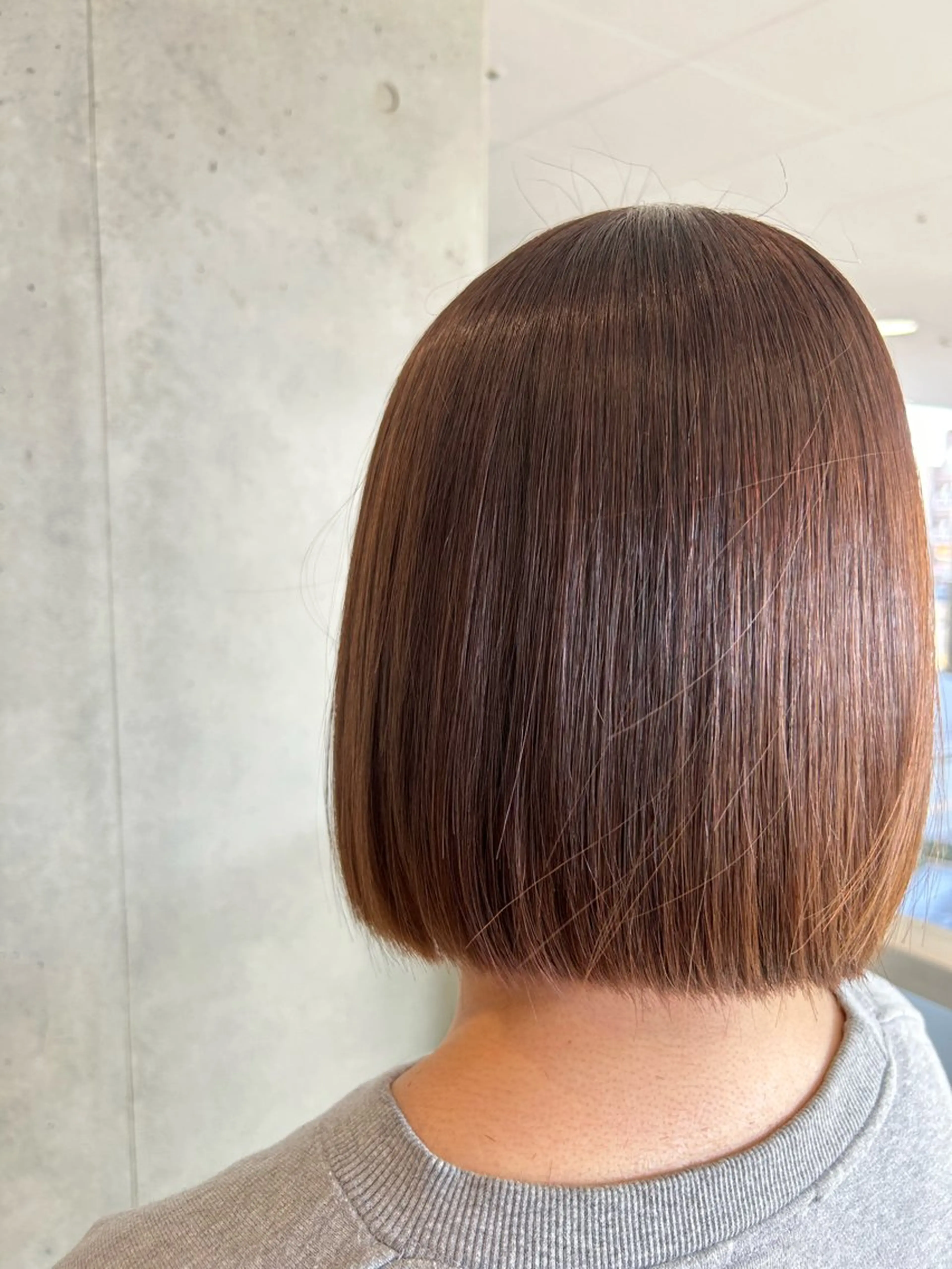 ミディアム カラー ボブ 髪質改善/縮毛矯正 ツヤ髪🩷さつきのヘアスタイル