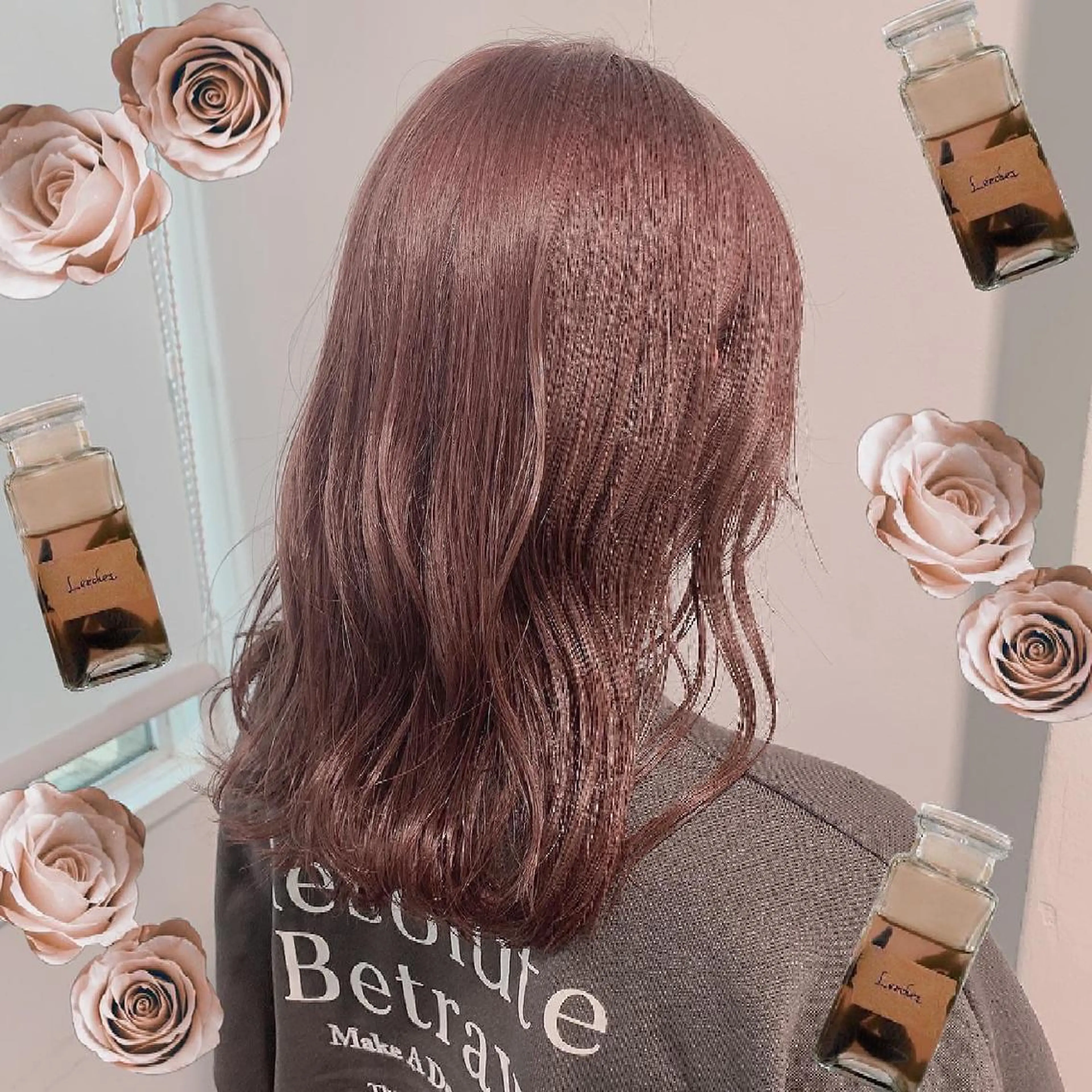 ミディアム カラー ヘアアレンジ マツエク・マツパ 🩶透髪×モテ髪🩶 池袋SHE🏹🩶のヘアスタイル