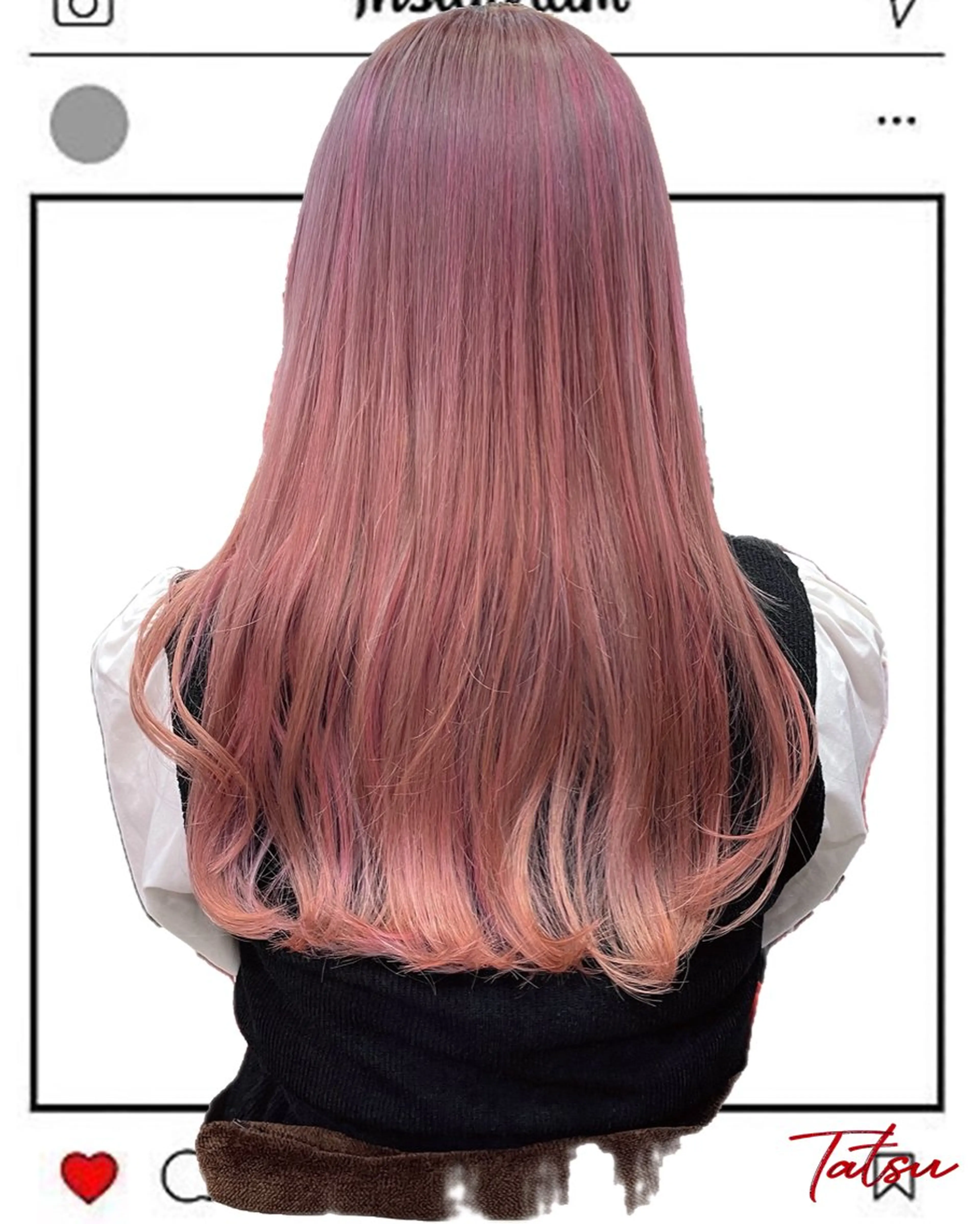 ロング カラー ヘアカラー トリートメント Tatsu/newi 大分 ハイトーンのヘアスタイル