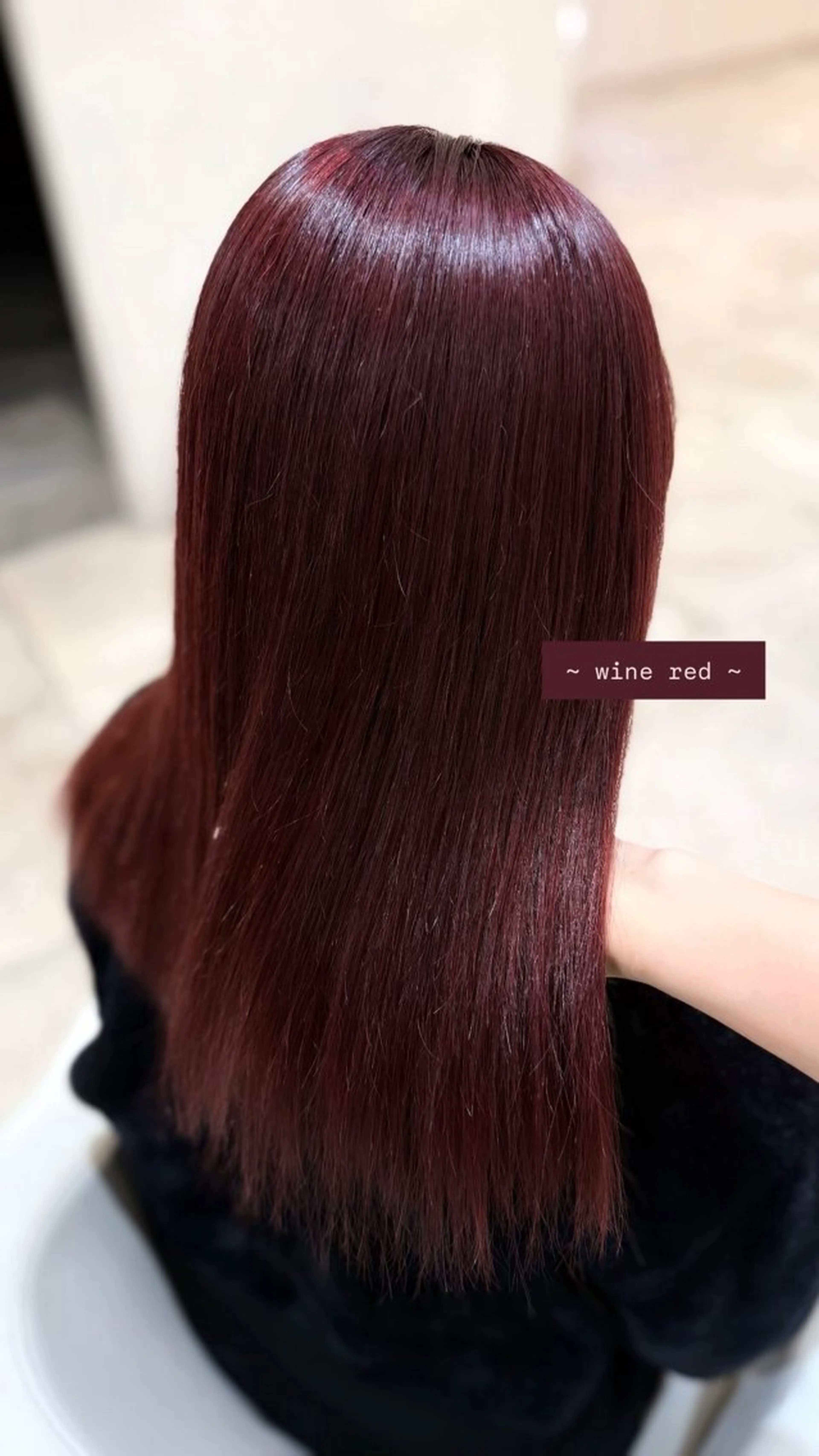 セミロング カラー レッドカラー ヘアカラー ZACC ayakaのヘアスタイル