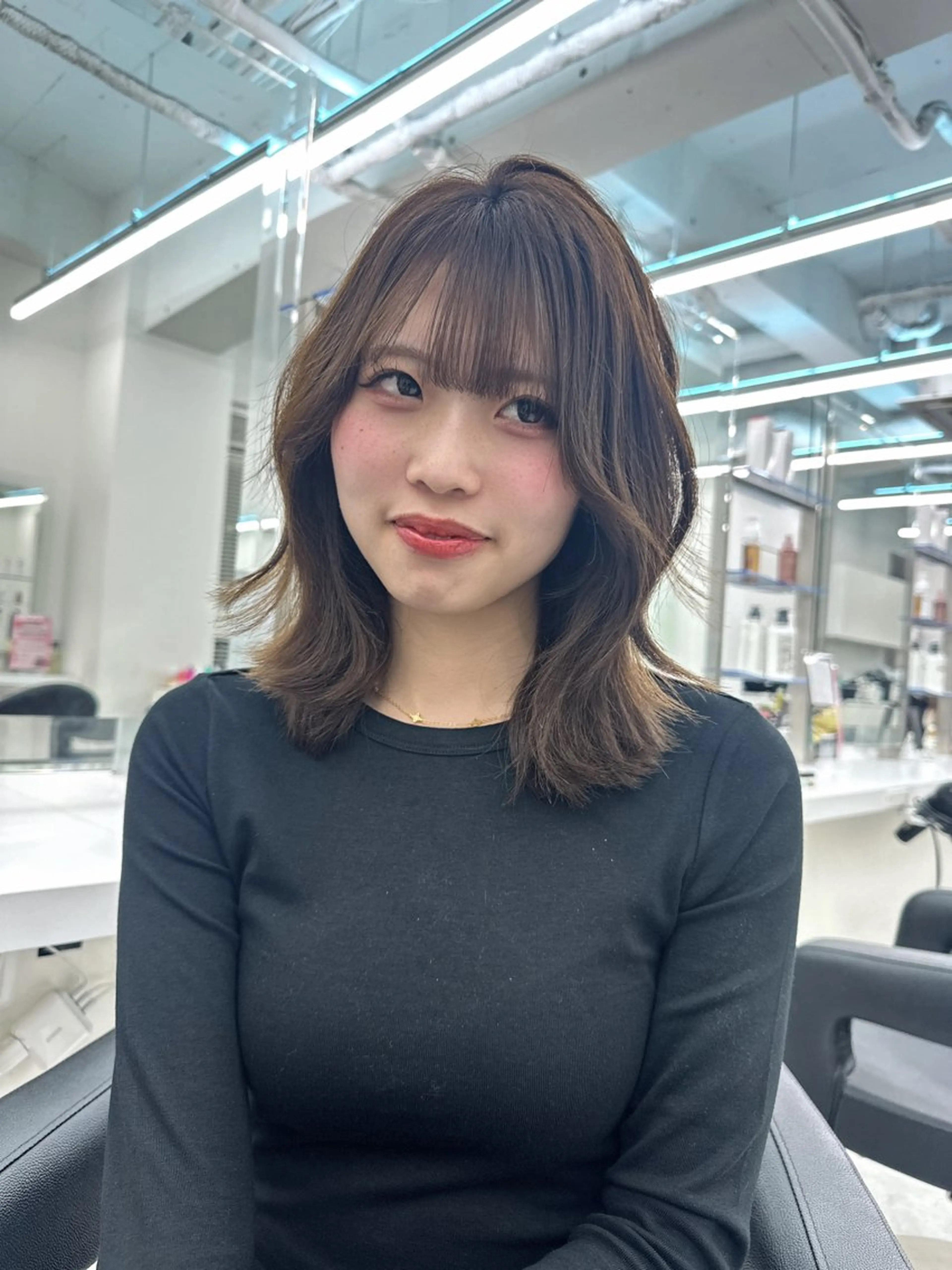 ミディアム カラー ririka/ 透明感カラーのヘアスタイル