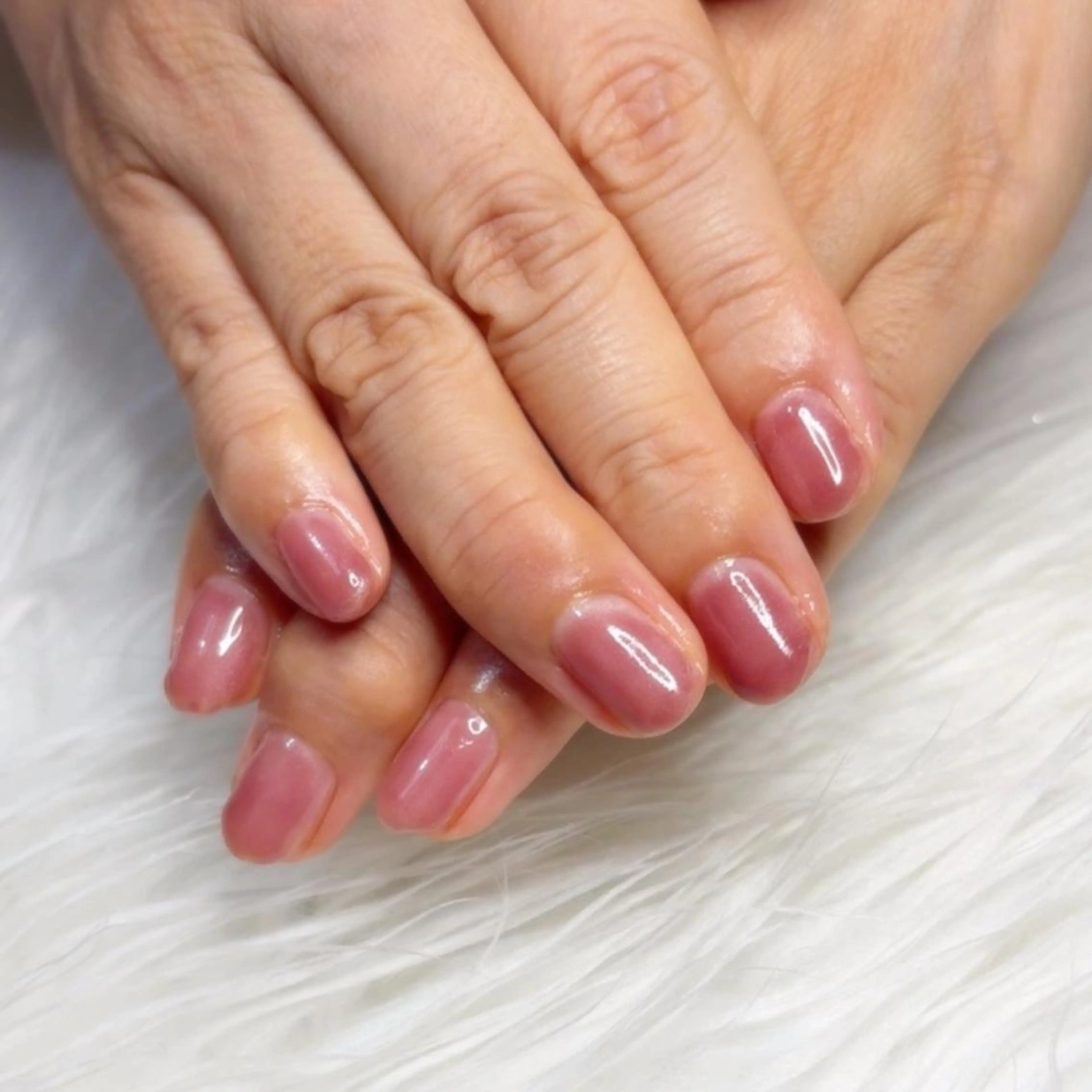 ネイル オフィスネイル ピンク シンプルネイル 菊嶋 文代のネイルデザイン