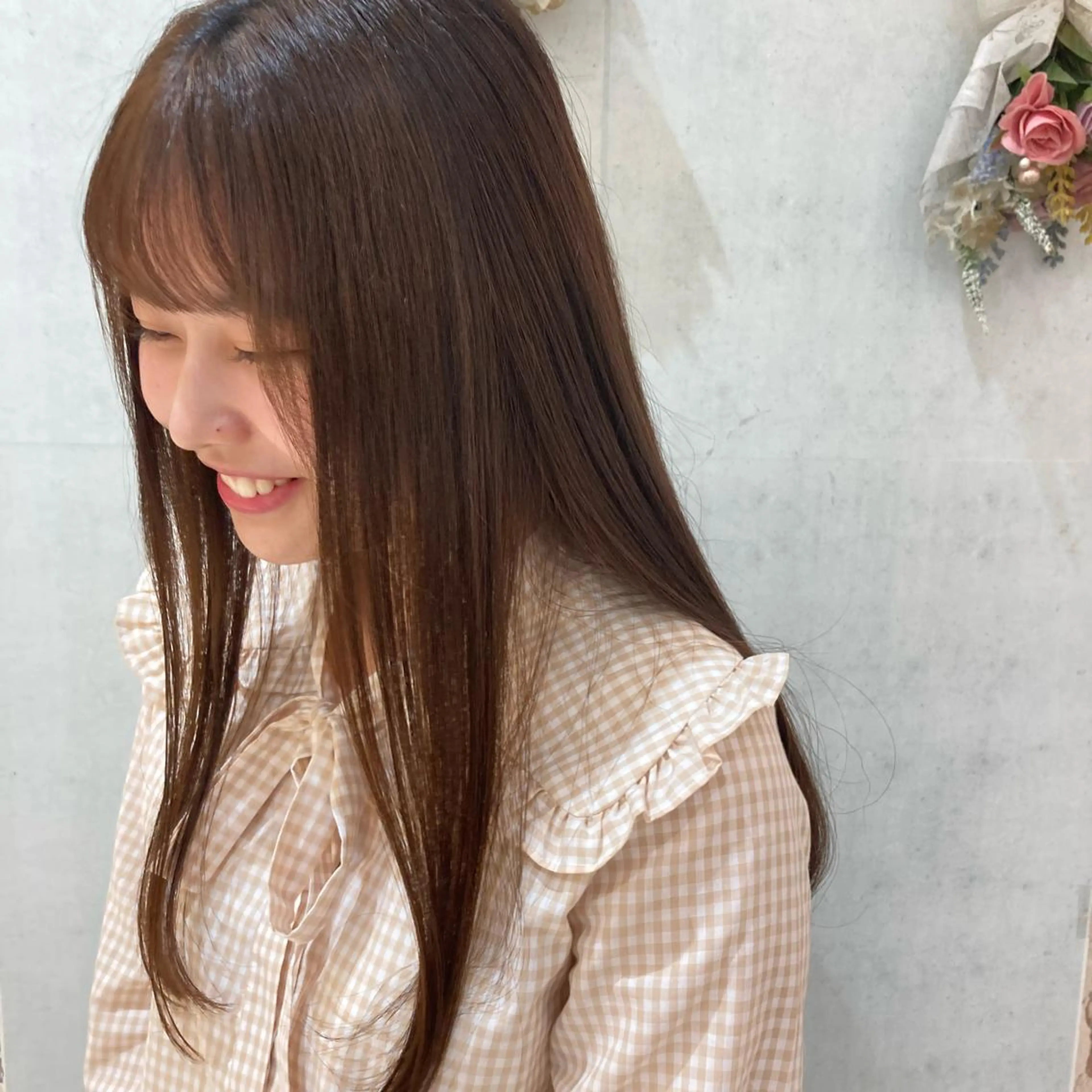 ロング 透明感ベージュ🎀 艶髪/レイヤー/AOのヘアスタイル