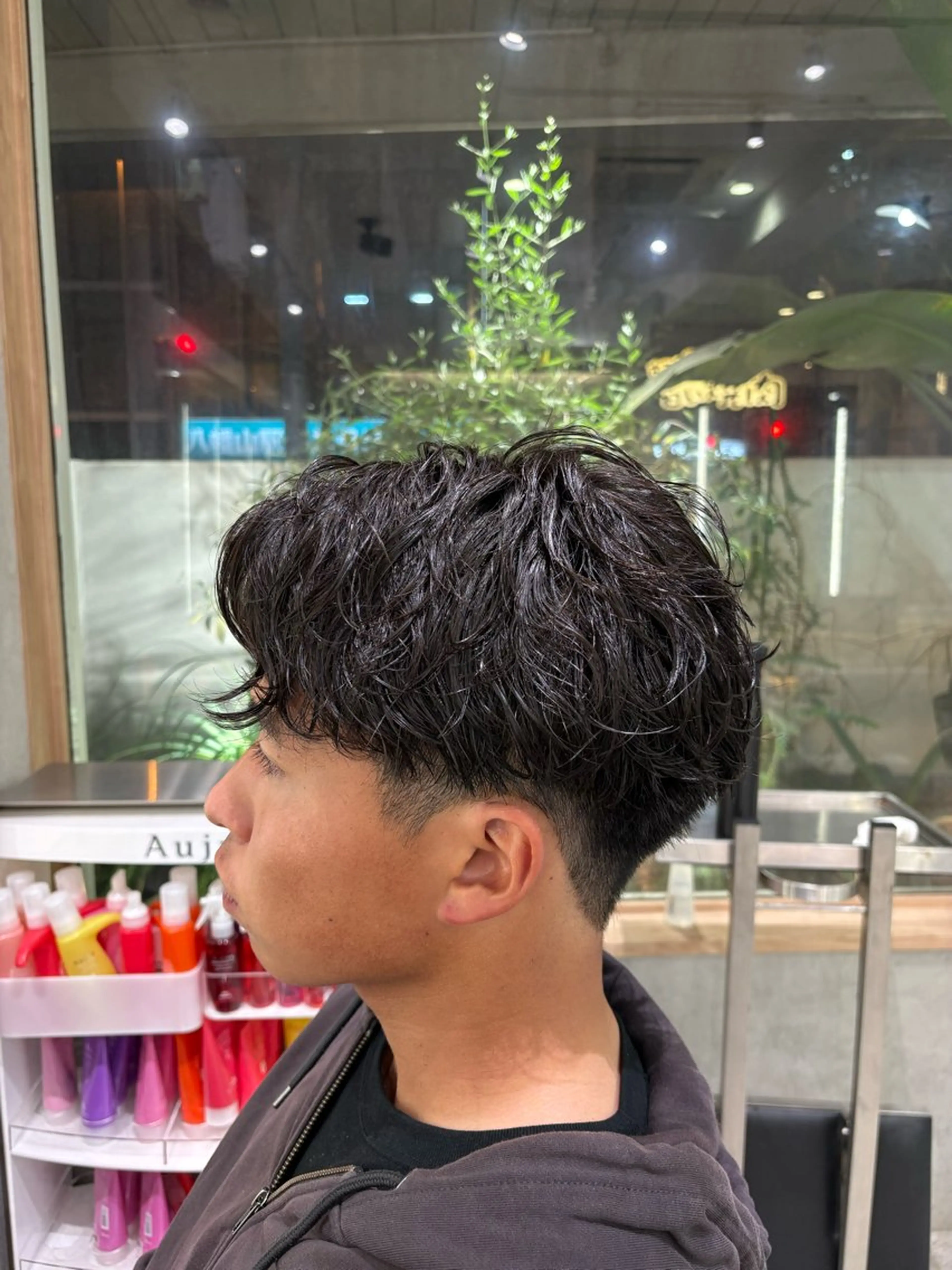 パーマ メンズ カット パーマ 縮毛矯正& 透明感カラー✨レオのヘアスタイル