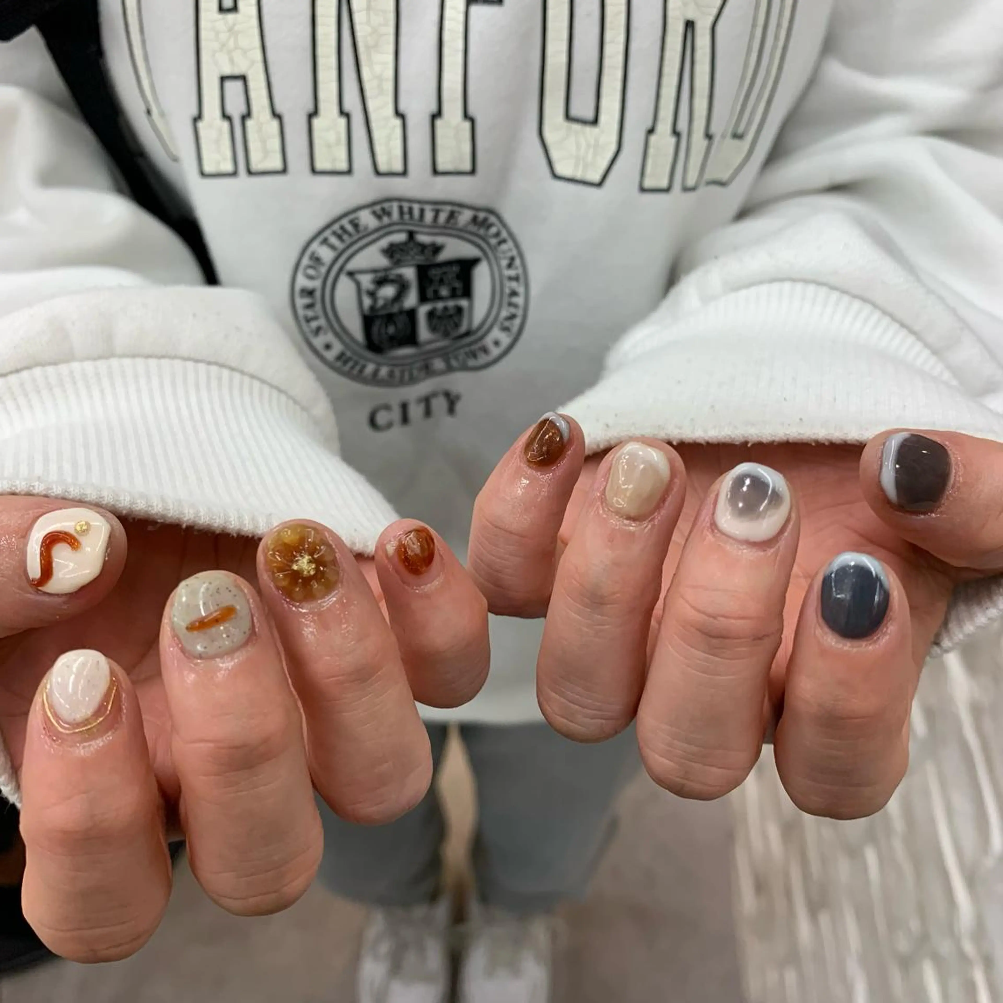 ネイル 冬ネイル マキノ ユイのネイルデザイン