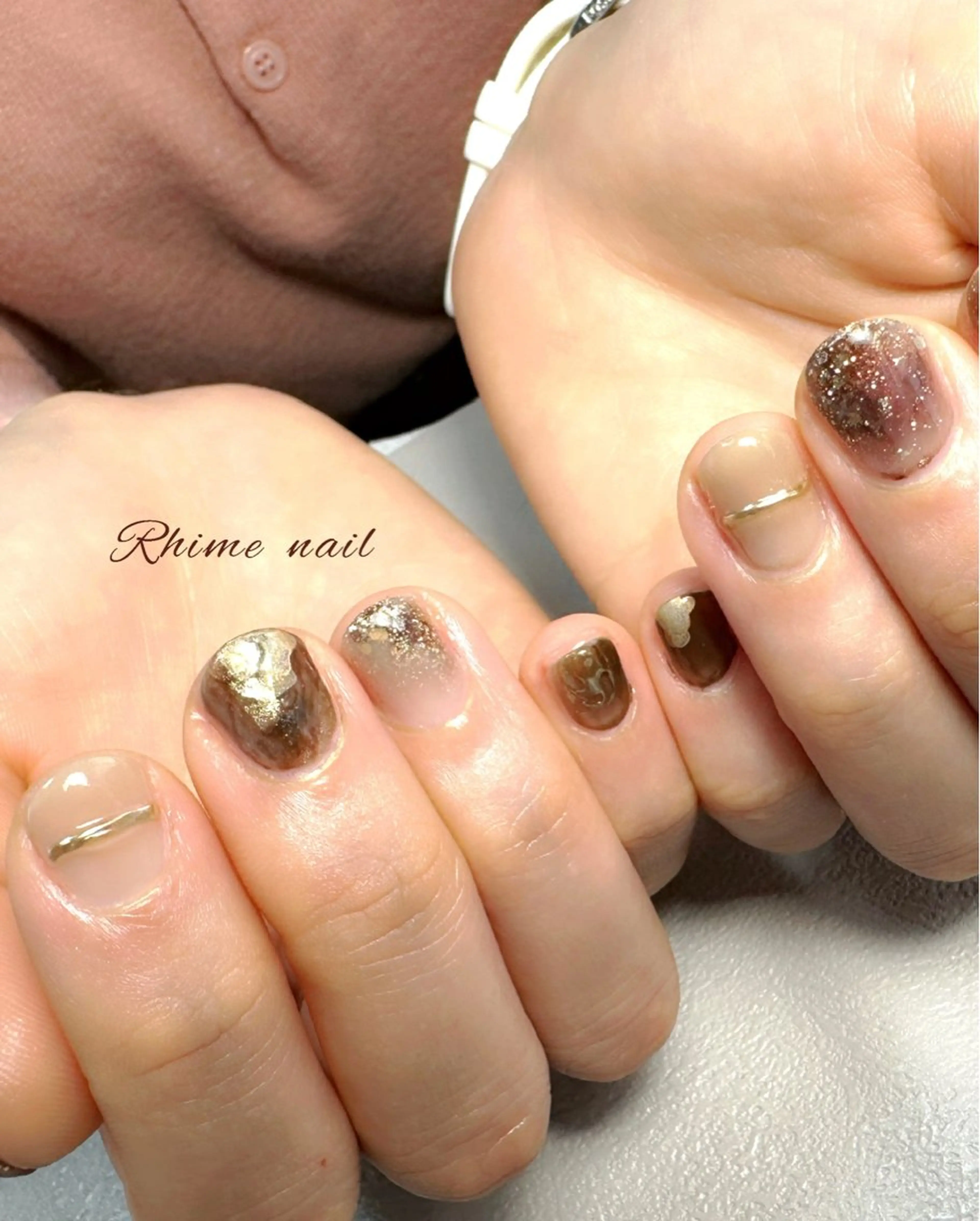 ネイル ショートネイル Rhime nail ライムネイルのネイルデザイン