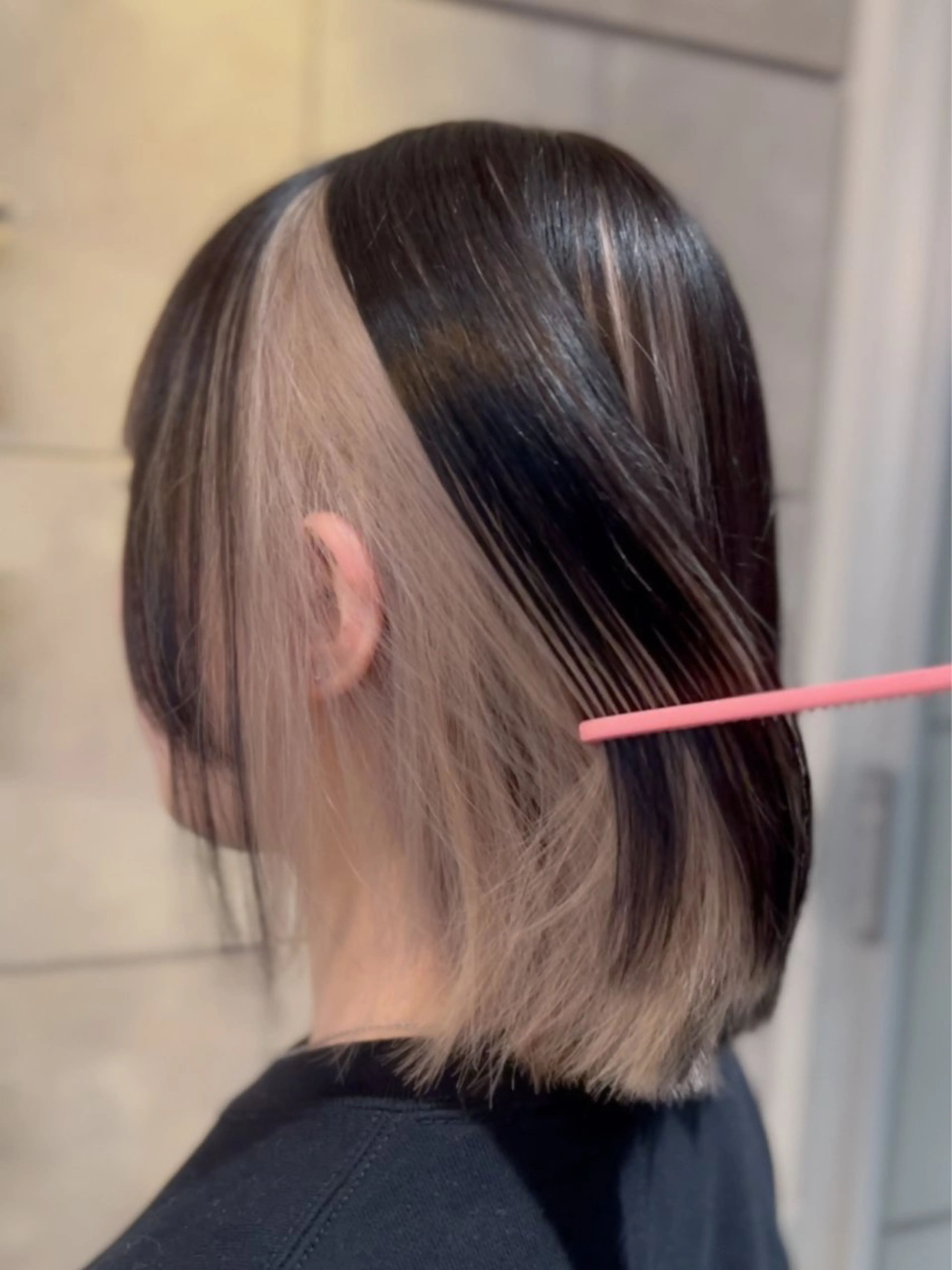 ミディアム カラー ヘアカラー トリートメント ヘアセット 🎀ハイトーン・艶 カラー HANA🎀のヘアスタイル