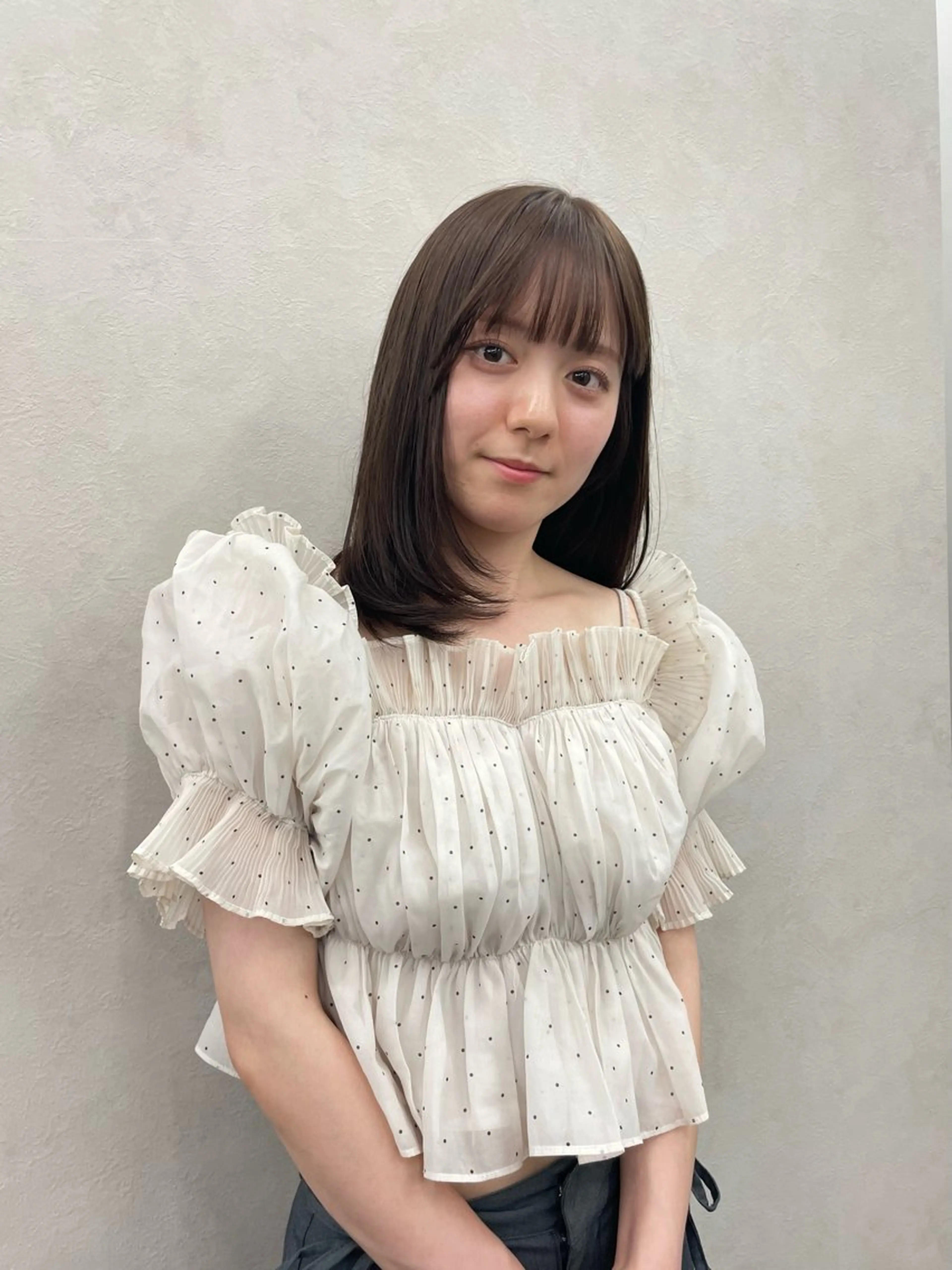 ミディアム カラー ヘアカラー トリートメント 🍐透明感カラー🍐 レイヤーカットのヘアスタイル